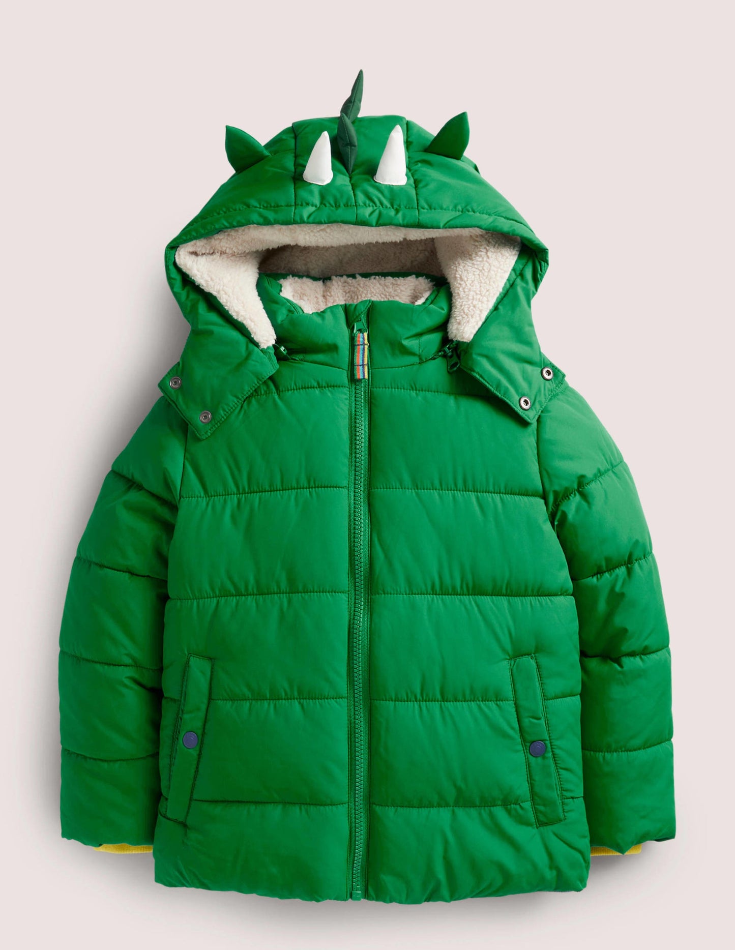 Fröhliche wattierte Jacke-Schottengrün, Drache