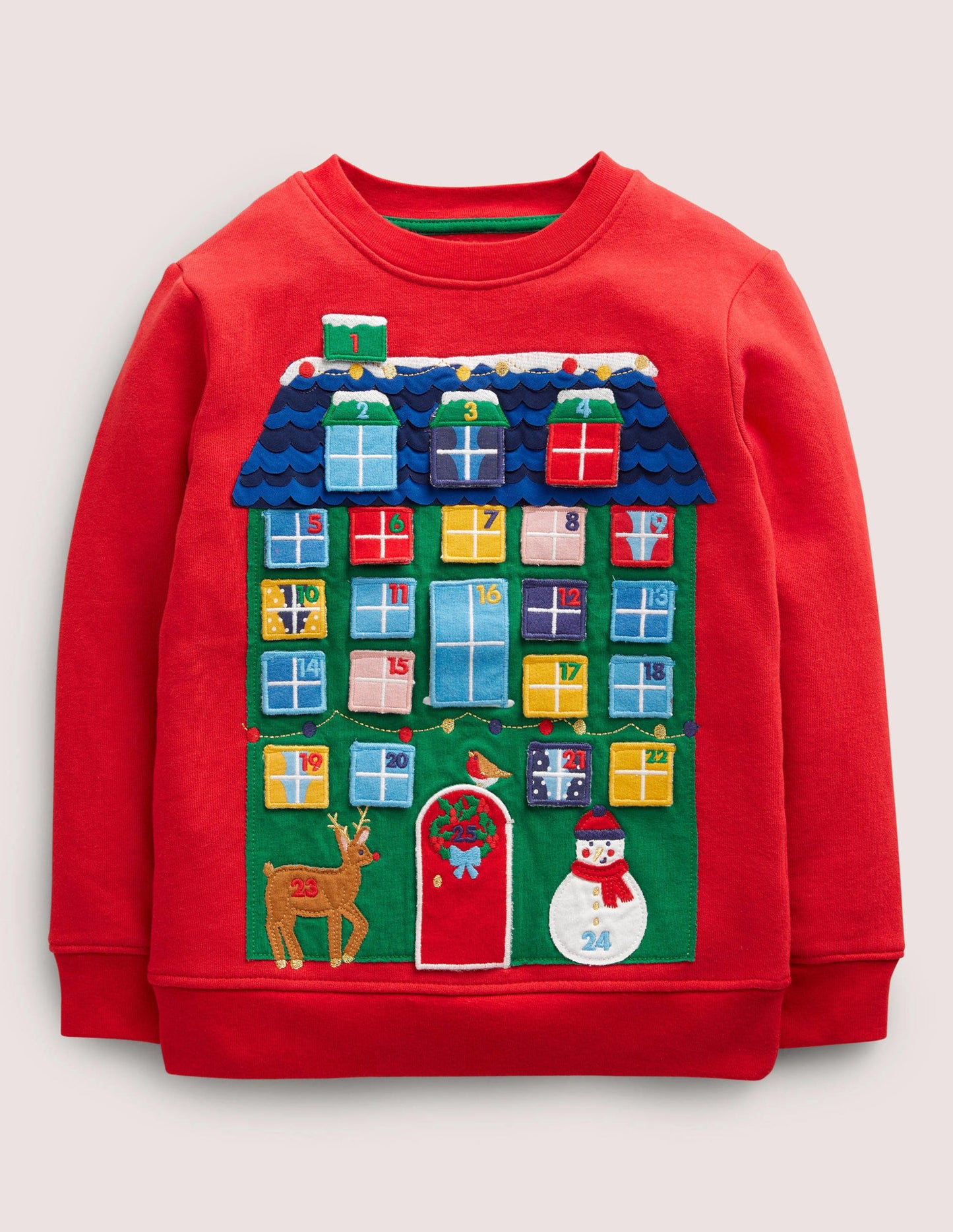 Sweatshirt mit Adventskalender-Motiv-Rockabilly-Rot