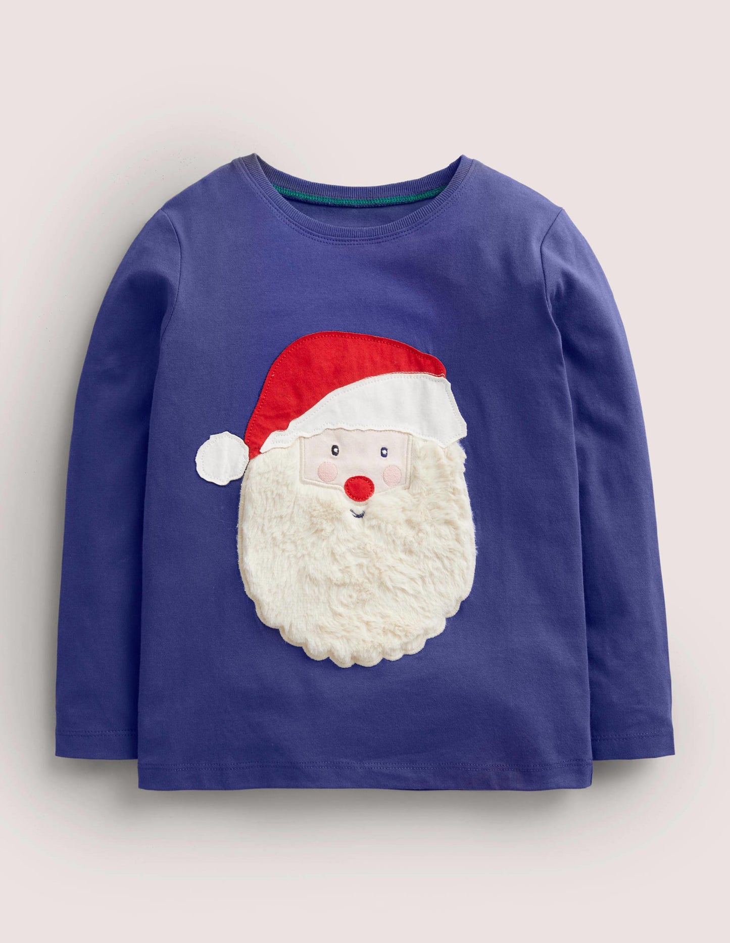 Oberteil mit Flauschebart-Segelblau, Weihnachtsmann