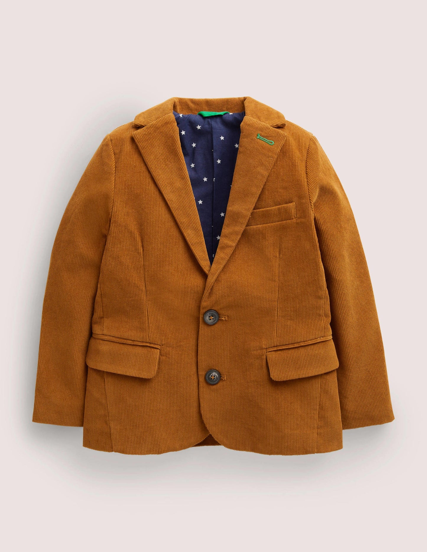 Brown Cord Party Blazer-Karamellbonbonbraun, Cord