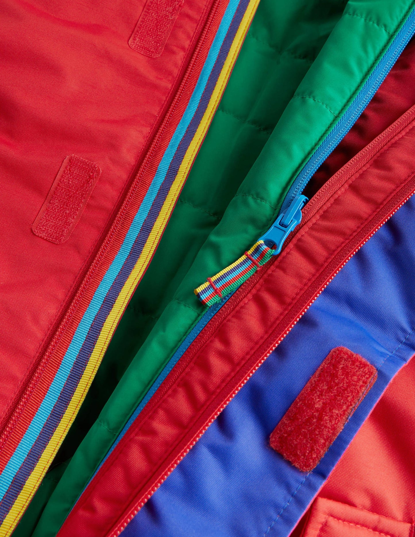 Red Rainbow 4-in-1 Waterproof Parka-Rockabilly Red Rainbow