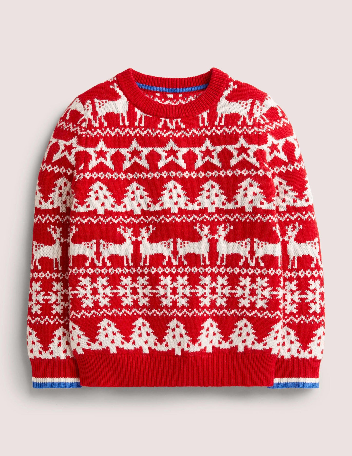 Red Fair Isle Christmas Jumper-Rockabilly-Rot