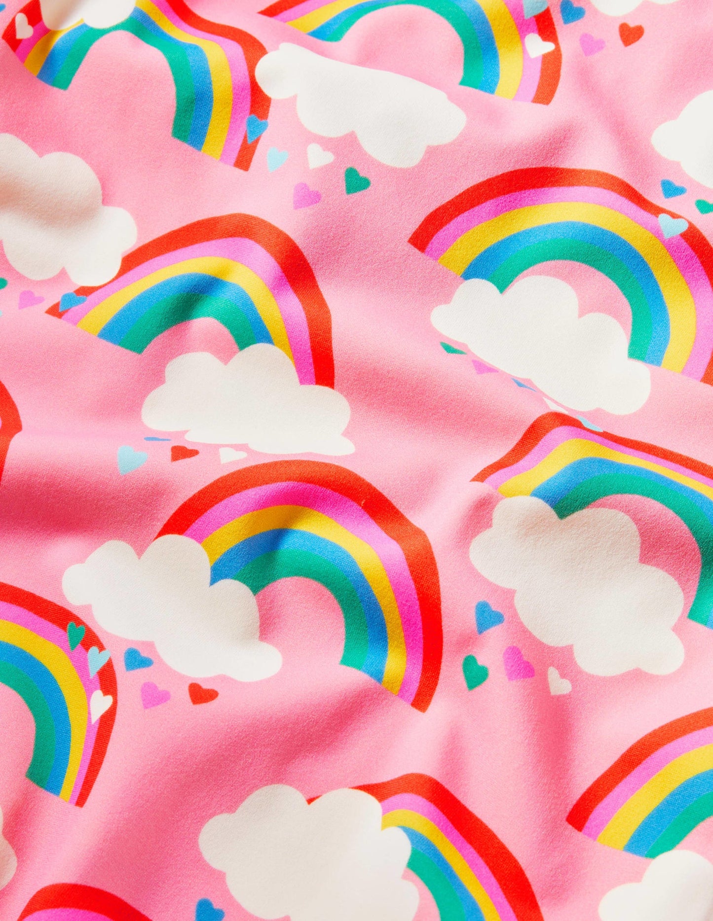 Maillot de bain imprimé croisé dans le dos-Arcs-en-ciel limonade rose