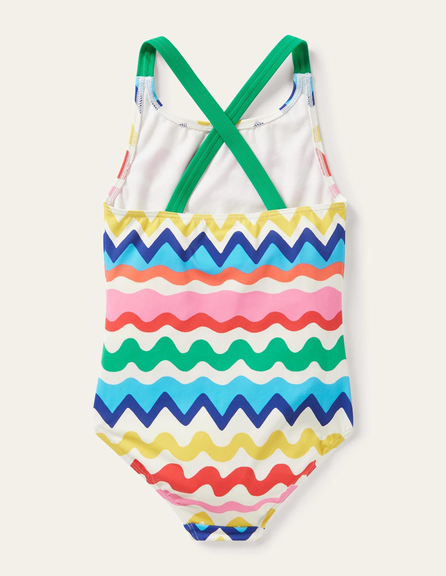 Maillot de bain imprimé croisé dans le dos-Multi Ric Rac Stripe
