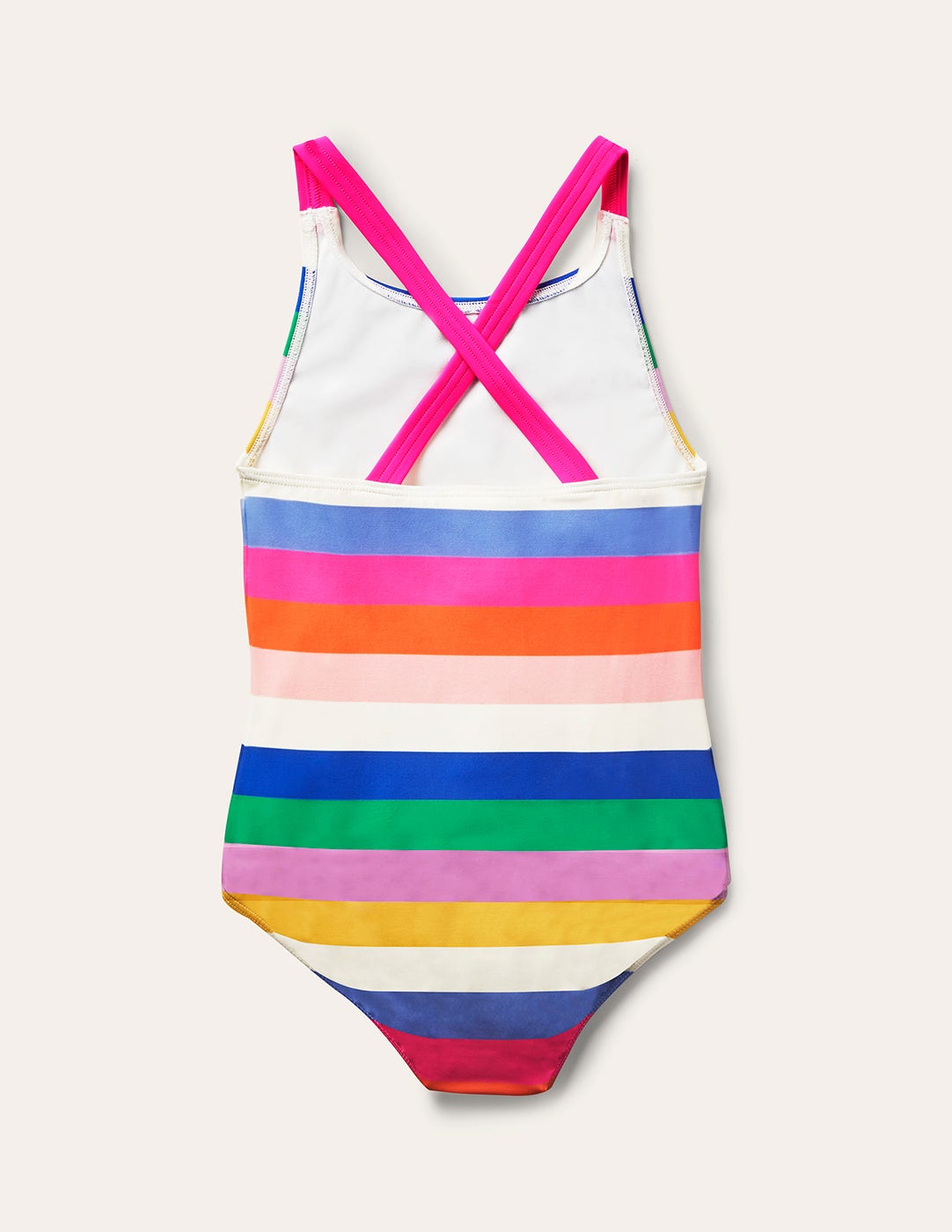 Maillot de bain imprimé croisé dans le dos-Arc-en-ciel multi