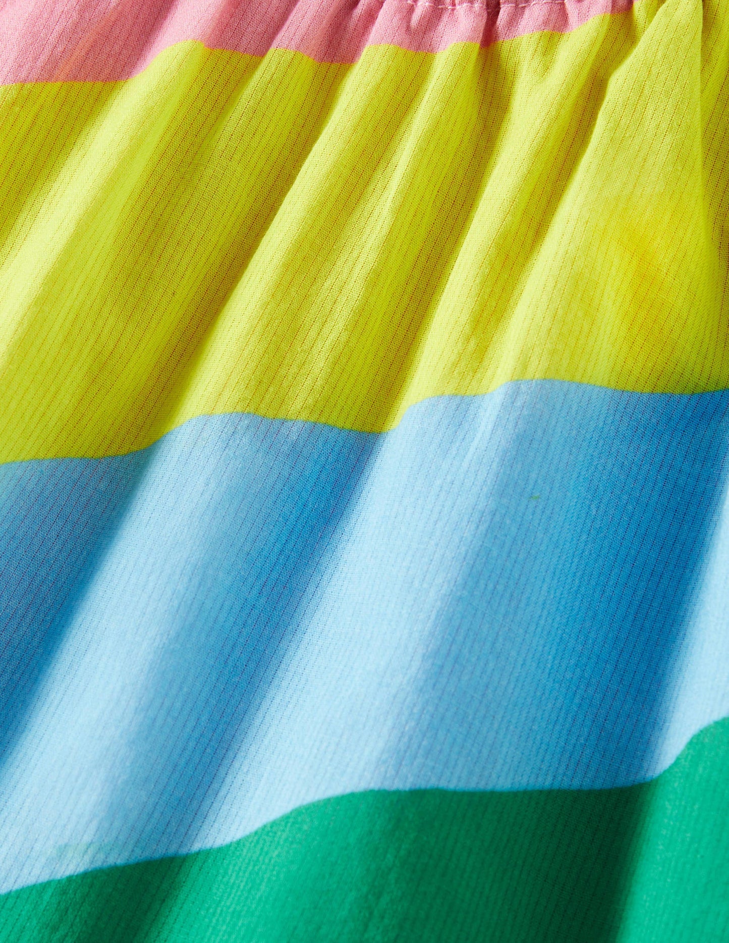 Gewebtes Kleid mit Trägern-Bunt, Regenbogenwellen