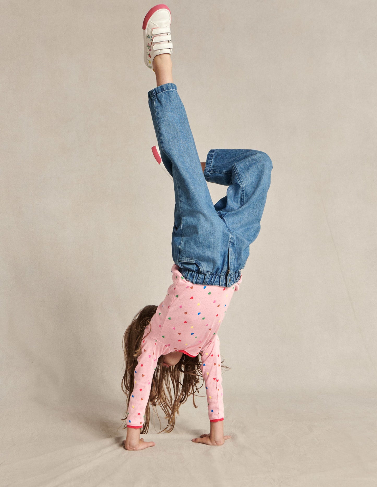 Barrel-Jeans-Mittleres Vintageblau, Denim