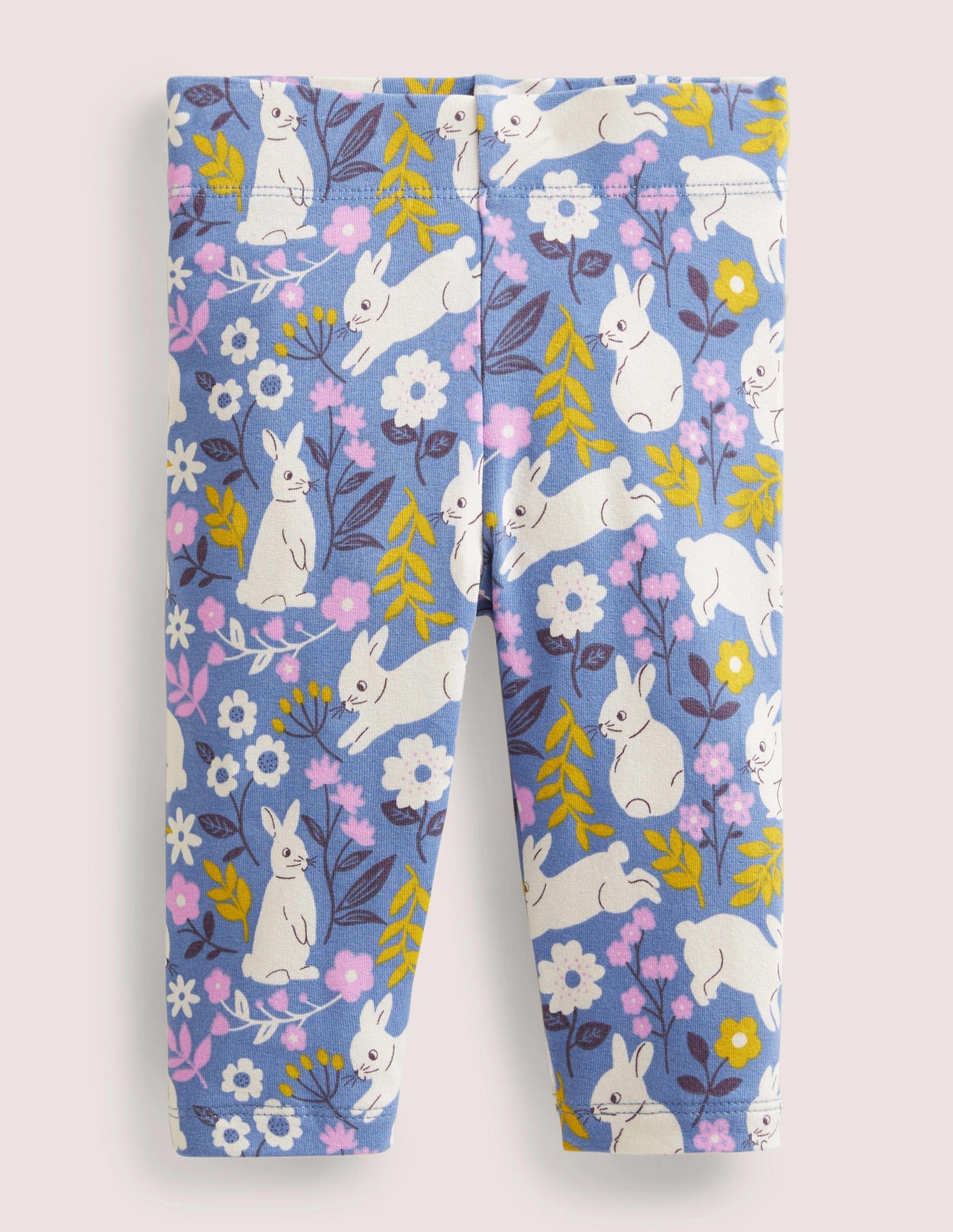 Baby-Leggings-Rivierablau, Häschen im Feld