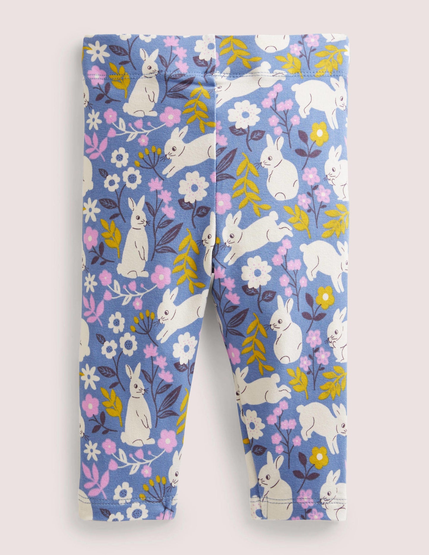 Baby-Leggings-Rivierablau, Häschen im Feld