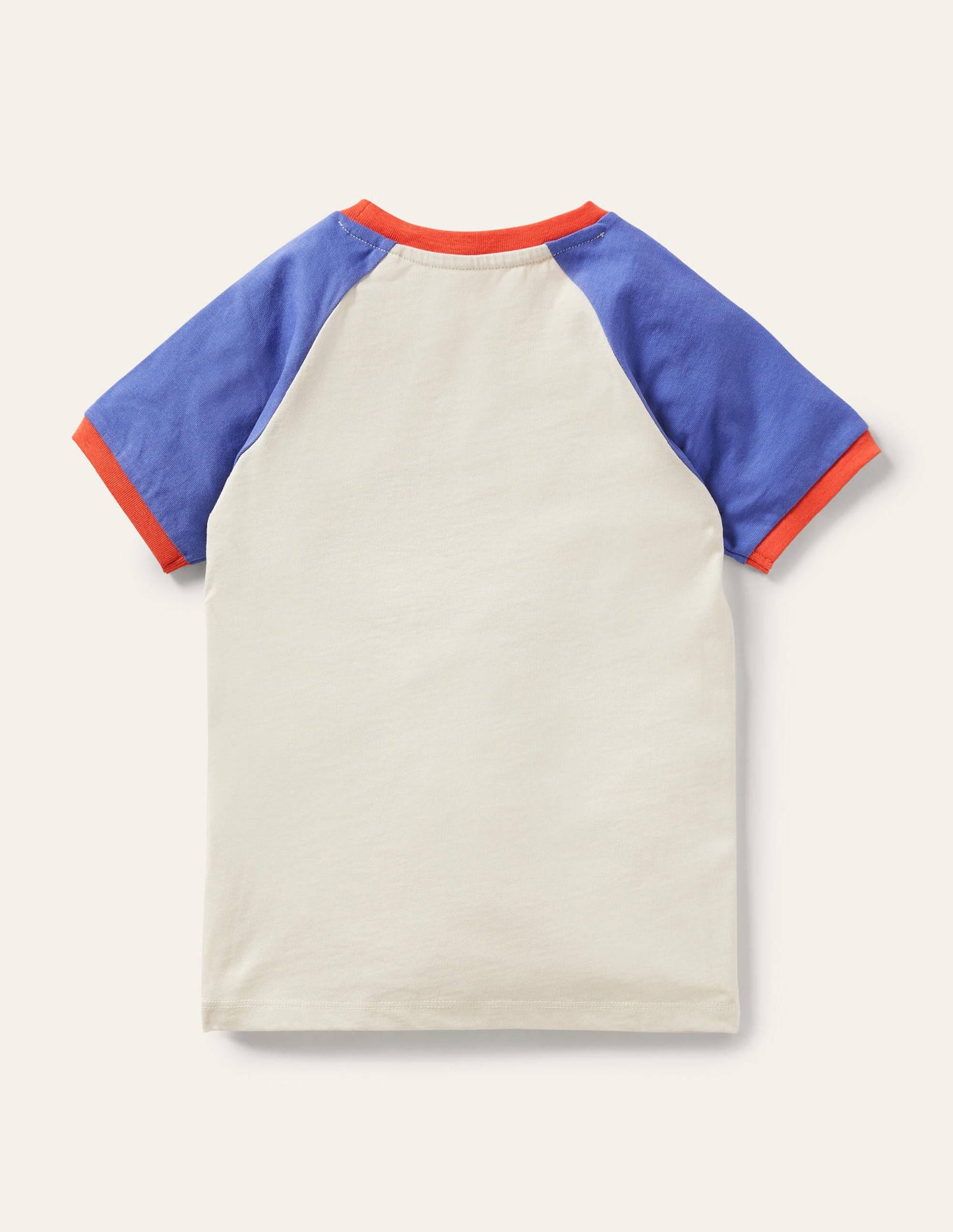 Gemustertes Raglan-T-Shirt mit Grafik-Naturweiß, Planet Needs Me