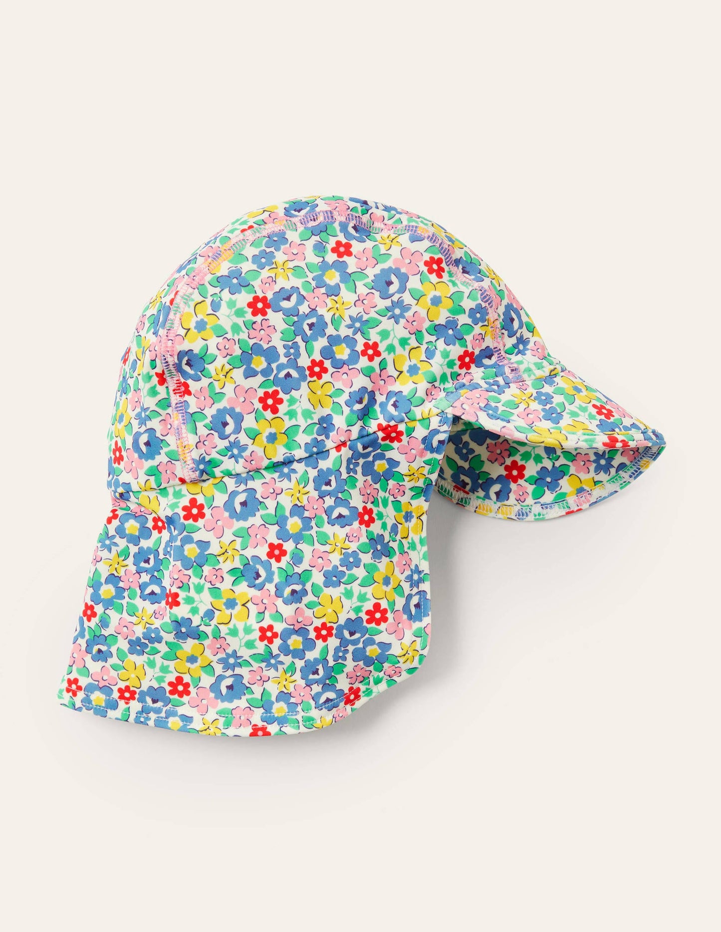 Badehut mit Sonnenschutz (Mädchen Baby)-Blumenmuster