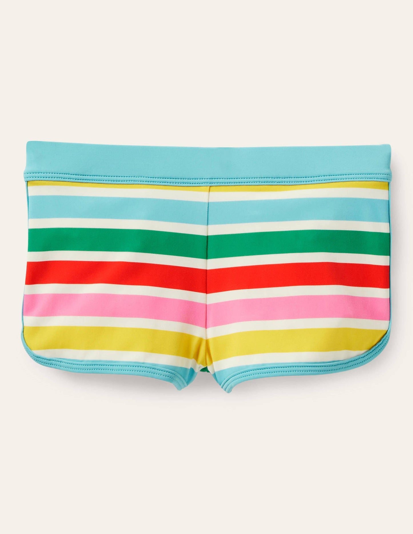 Short de bain à motif-Ivoire/arc-en-ciel multi