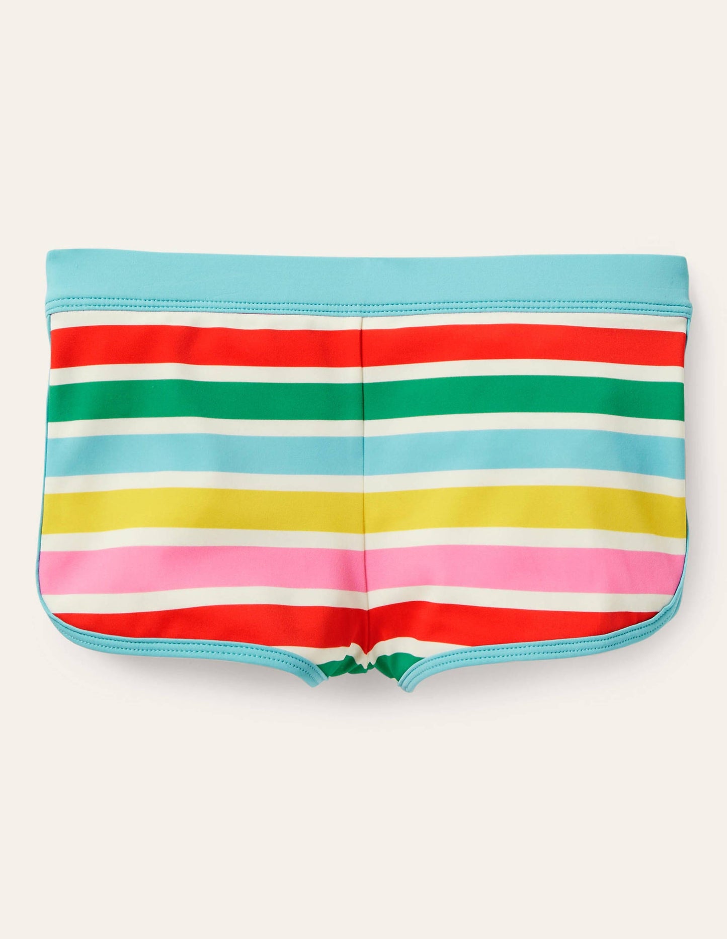 Short de bain à motif-Ivoire/arc-en-ciel multi