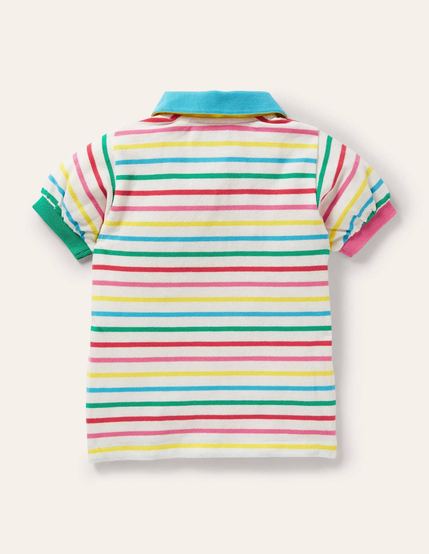 Stripy Polo Top-Multi Stripe