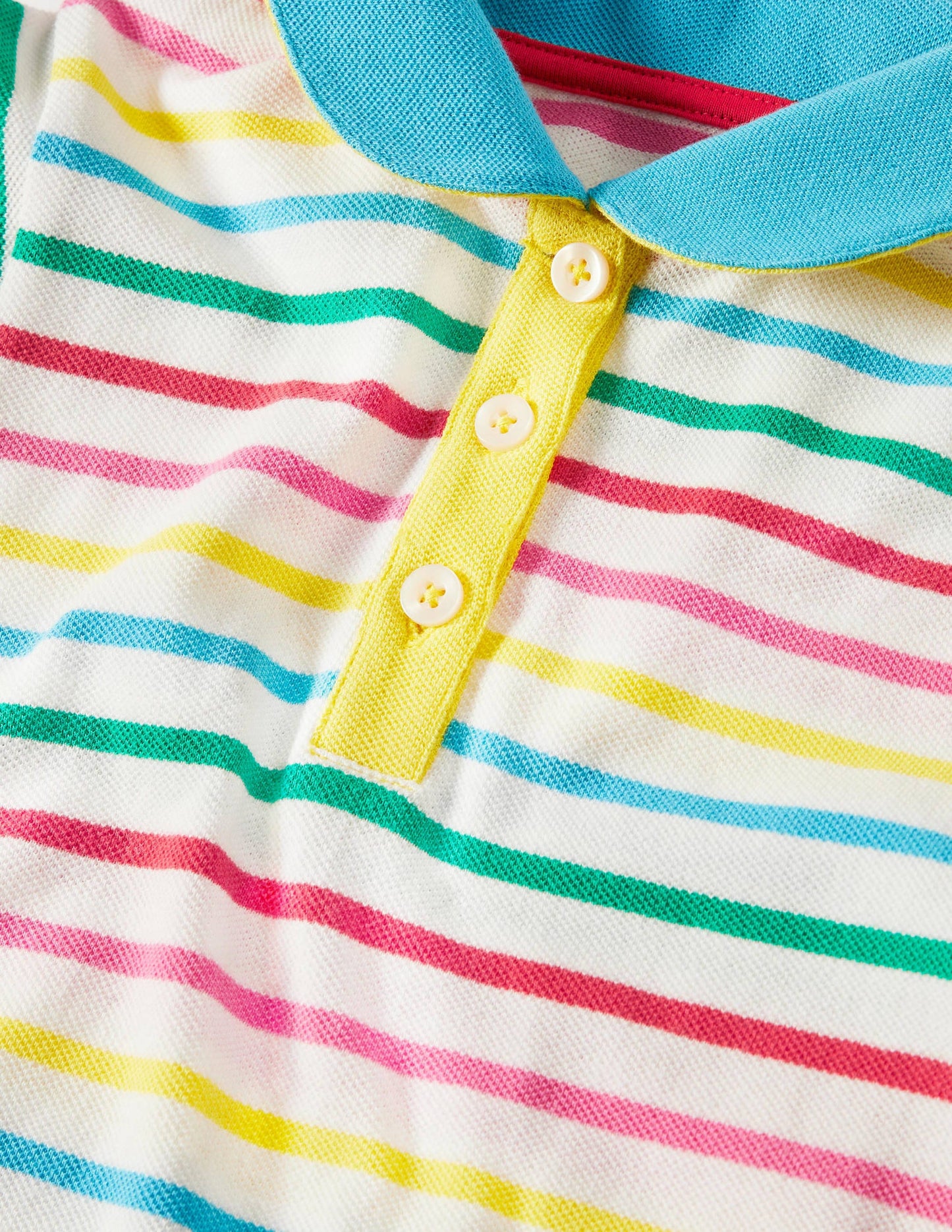 Stripy Polo Top-Multi Stripe