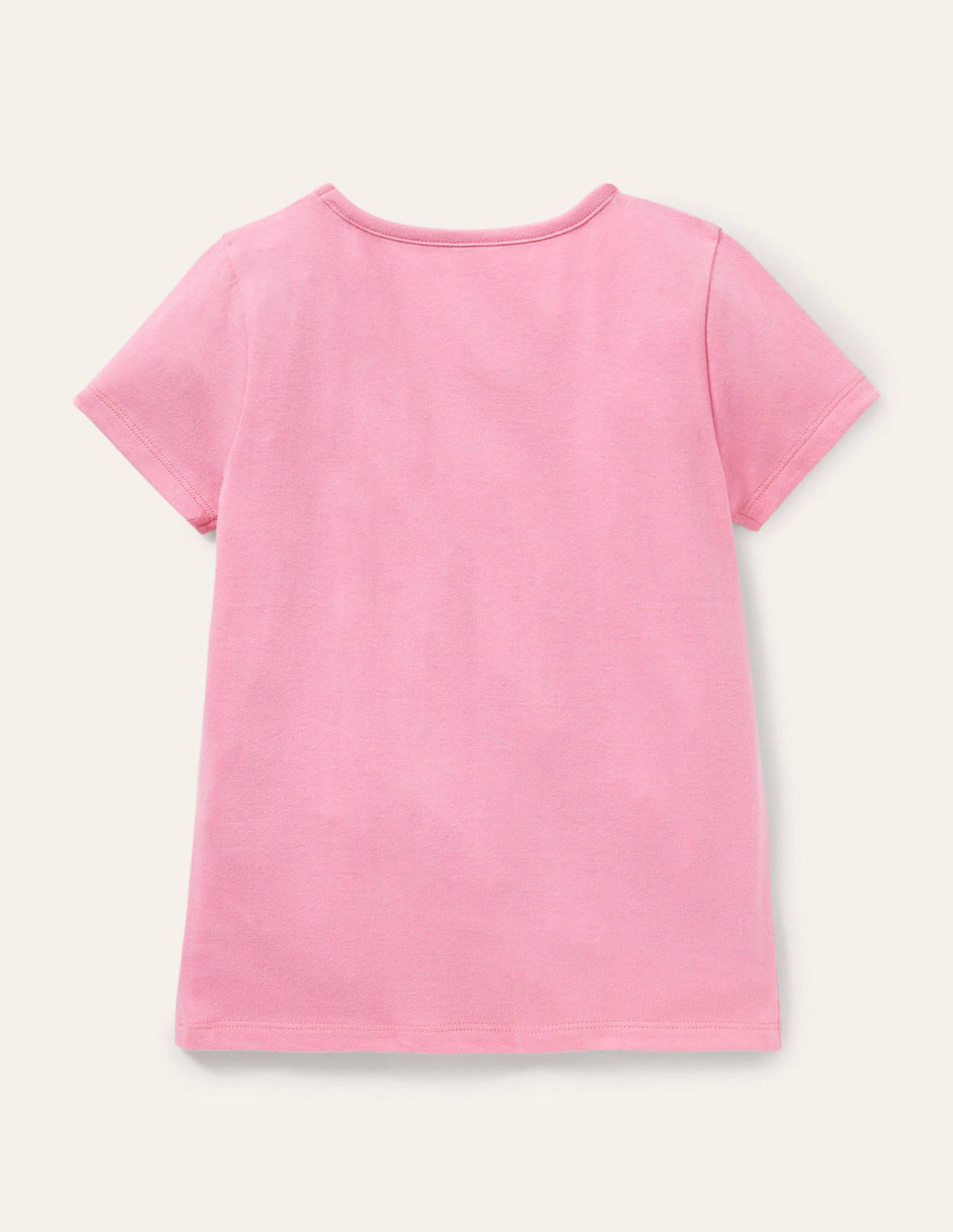 Kurzärmliges T-Shirt mit Applikation-Helles Blütenrosa, Pandas