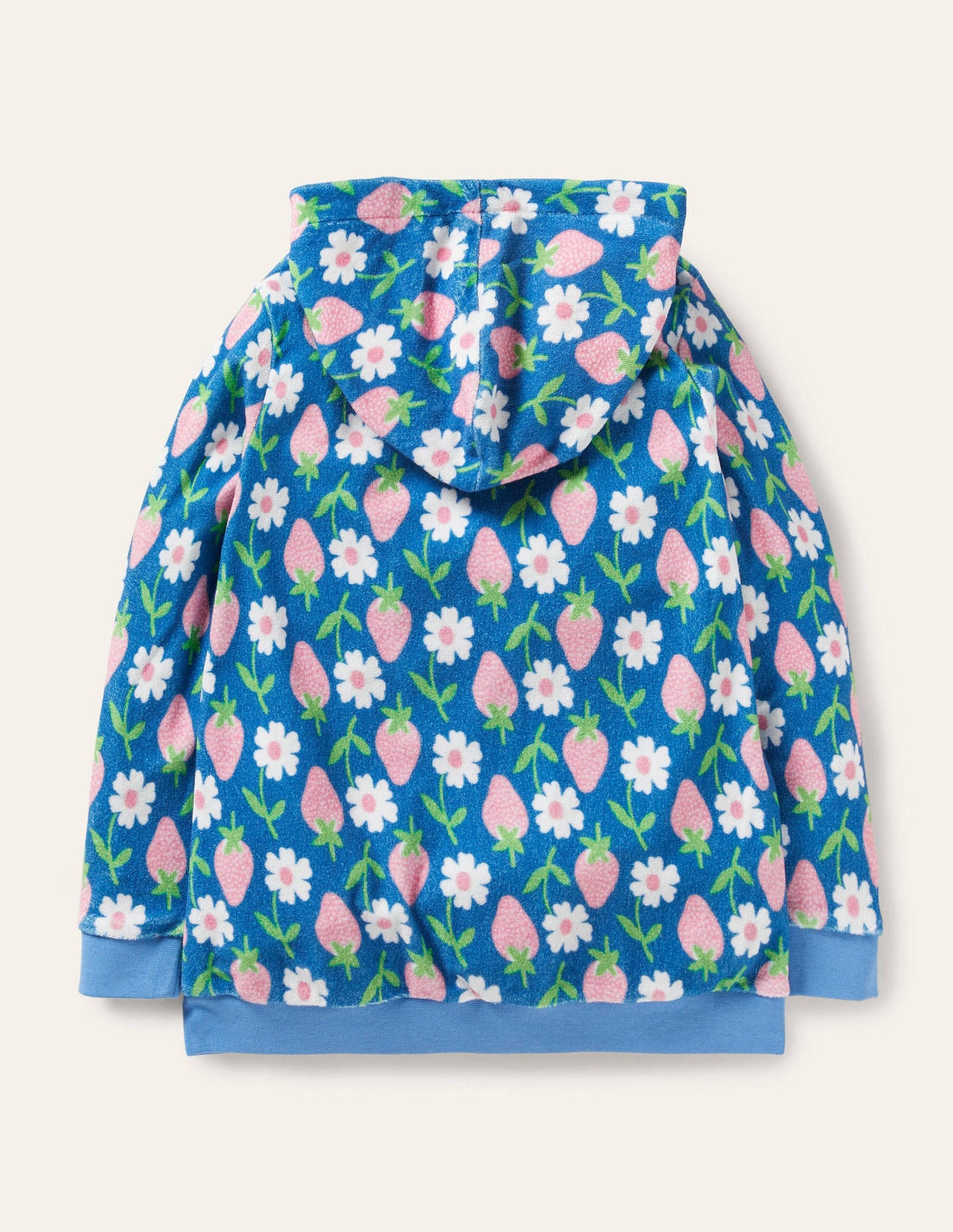Frottee-Kapuzenjacke-Strahlendes Marineblau, Erdbeeren