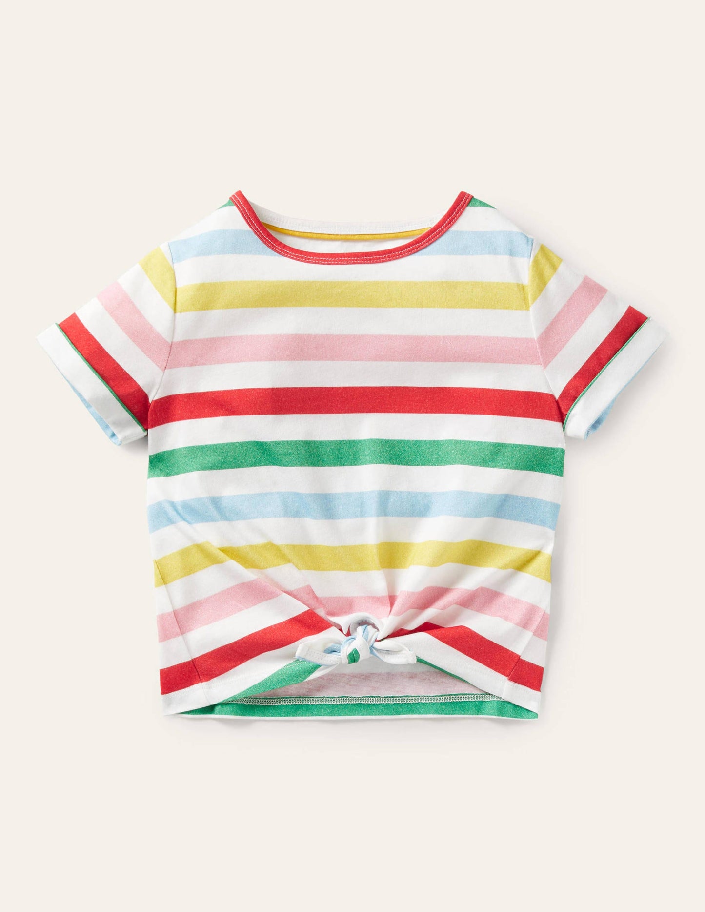 T-Shirt zum Binden-Bunt, Gestreift