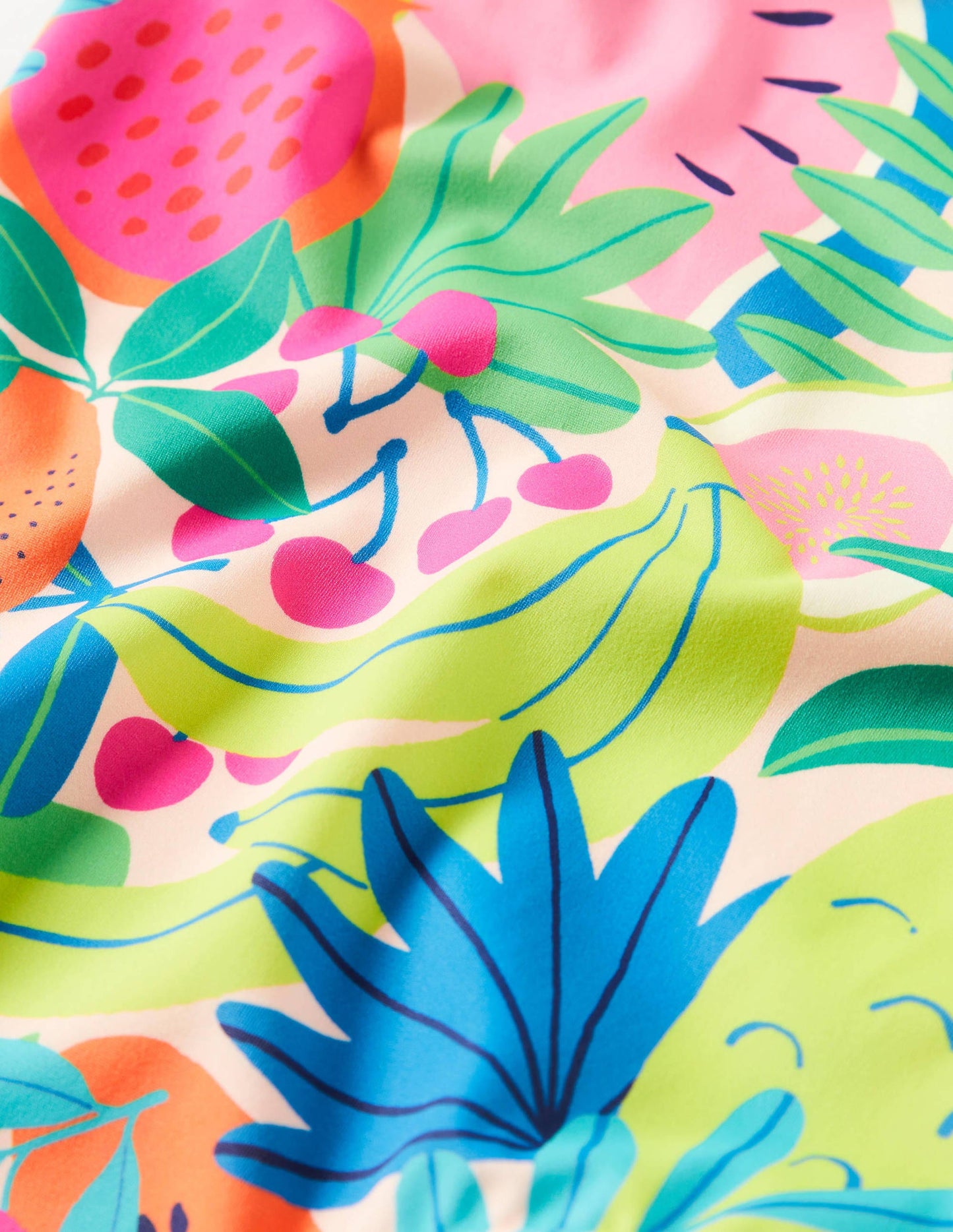 Maillot de bain imprimé croisé dans le dos-Fruit tropical multi
