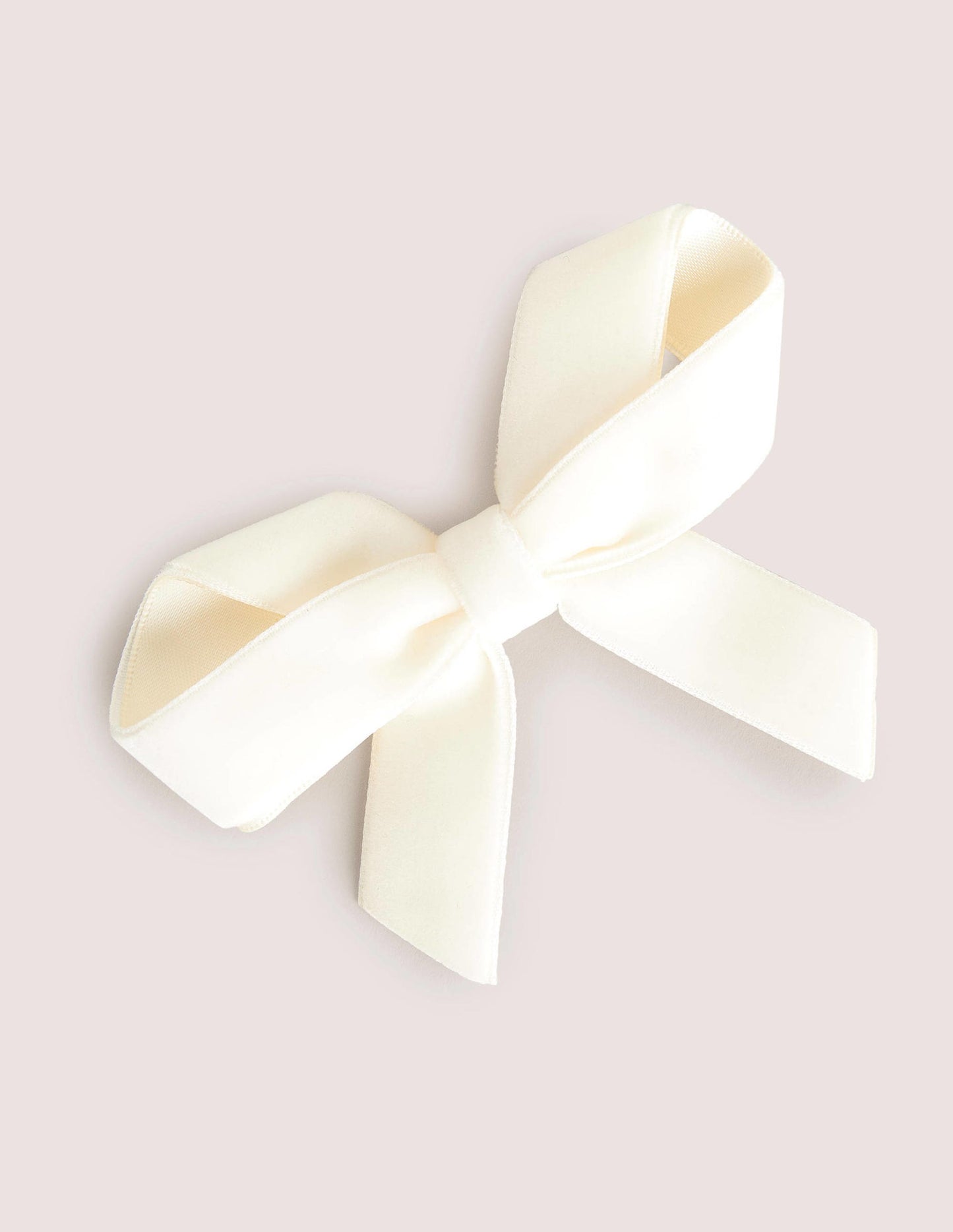 Barrette avec grand nœud-Ivoire