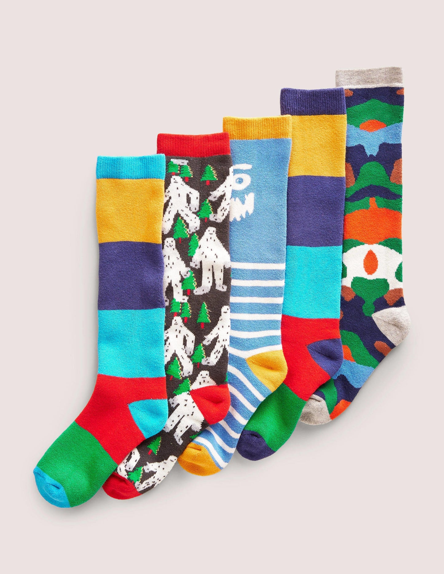 5 paires de chaussettes de ski-Hiver multi