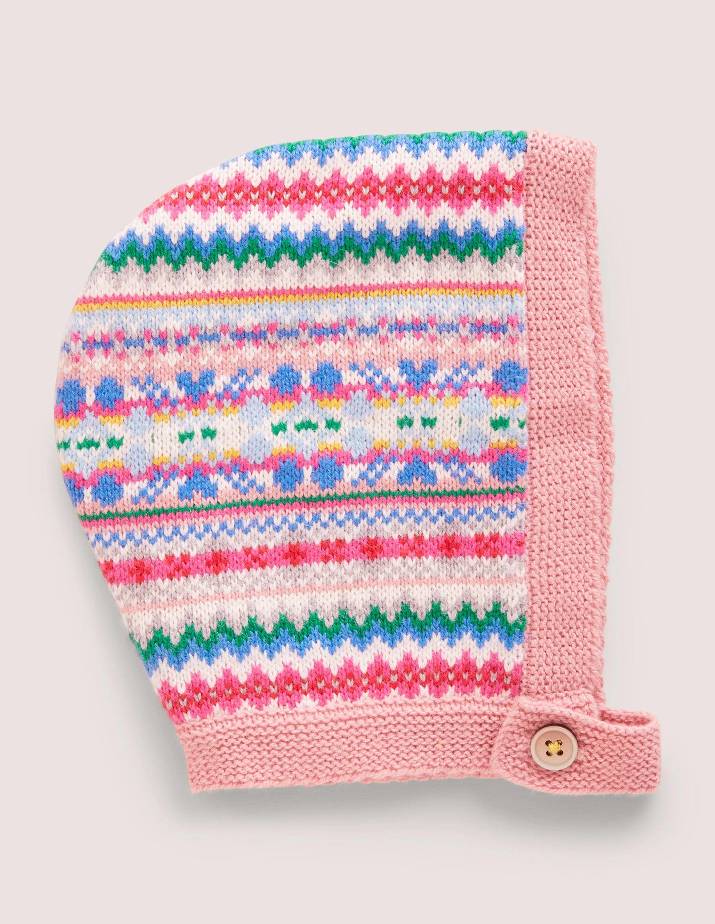 Bonnet en maille motif jacquard-Multi