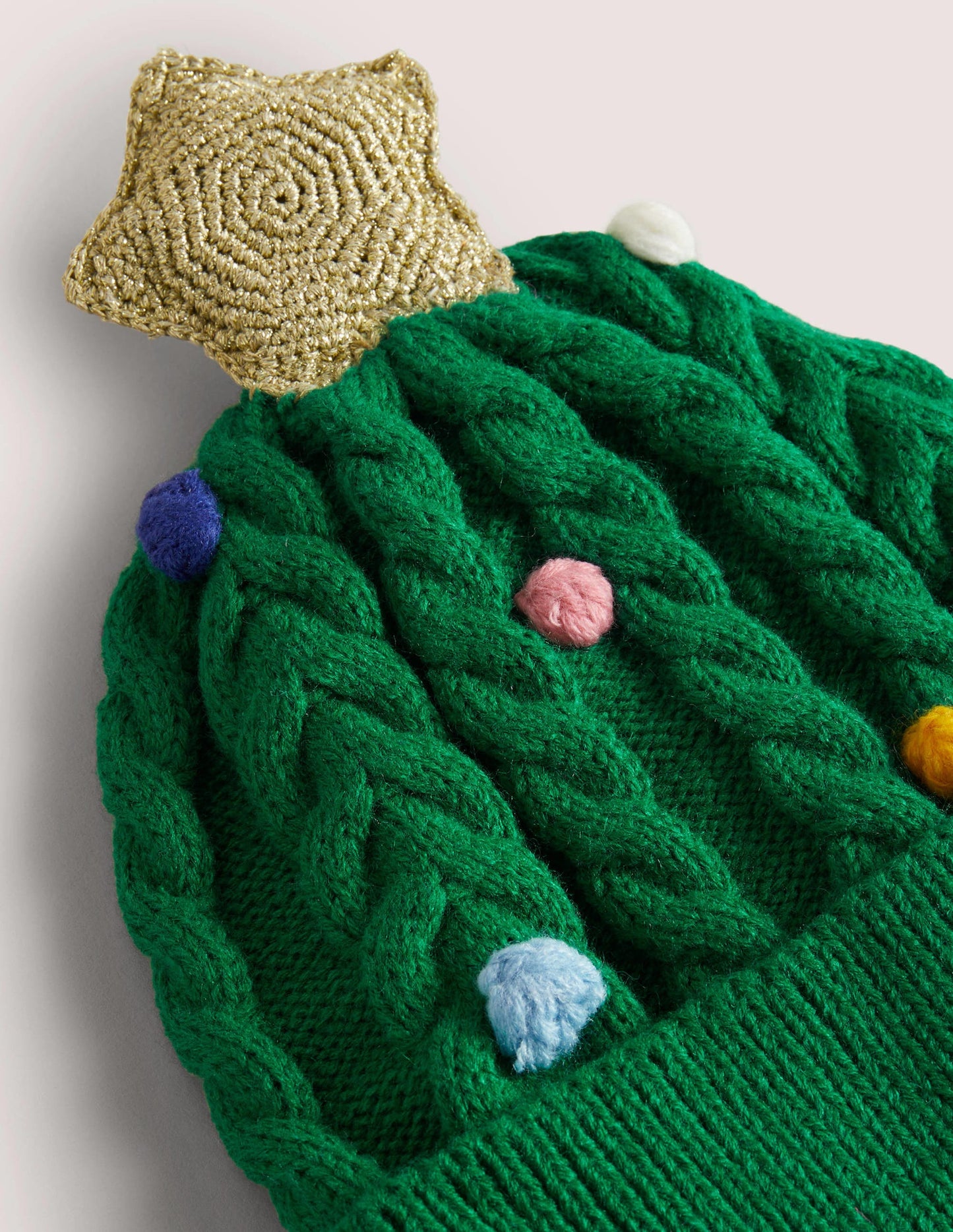 Bonnet festif à motif sapin de Noël-Vert