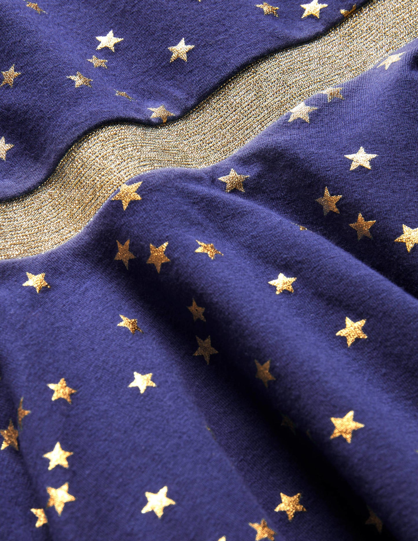 Skaterkleid mit Tellerrock-Dunkles Segelblau/Gold, Stern