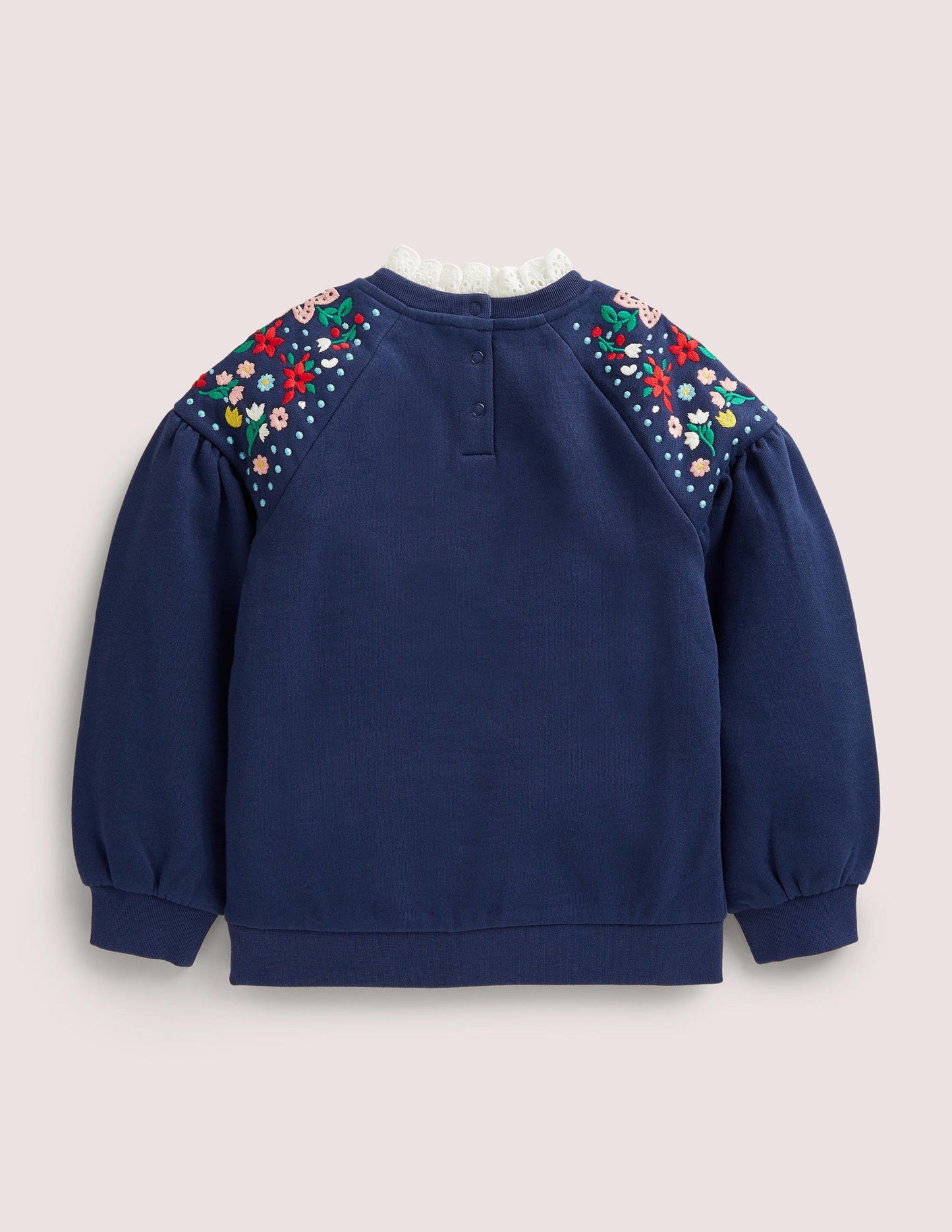 Besticktes Sweatshirt-Schuluniform-Navy