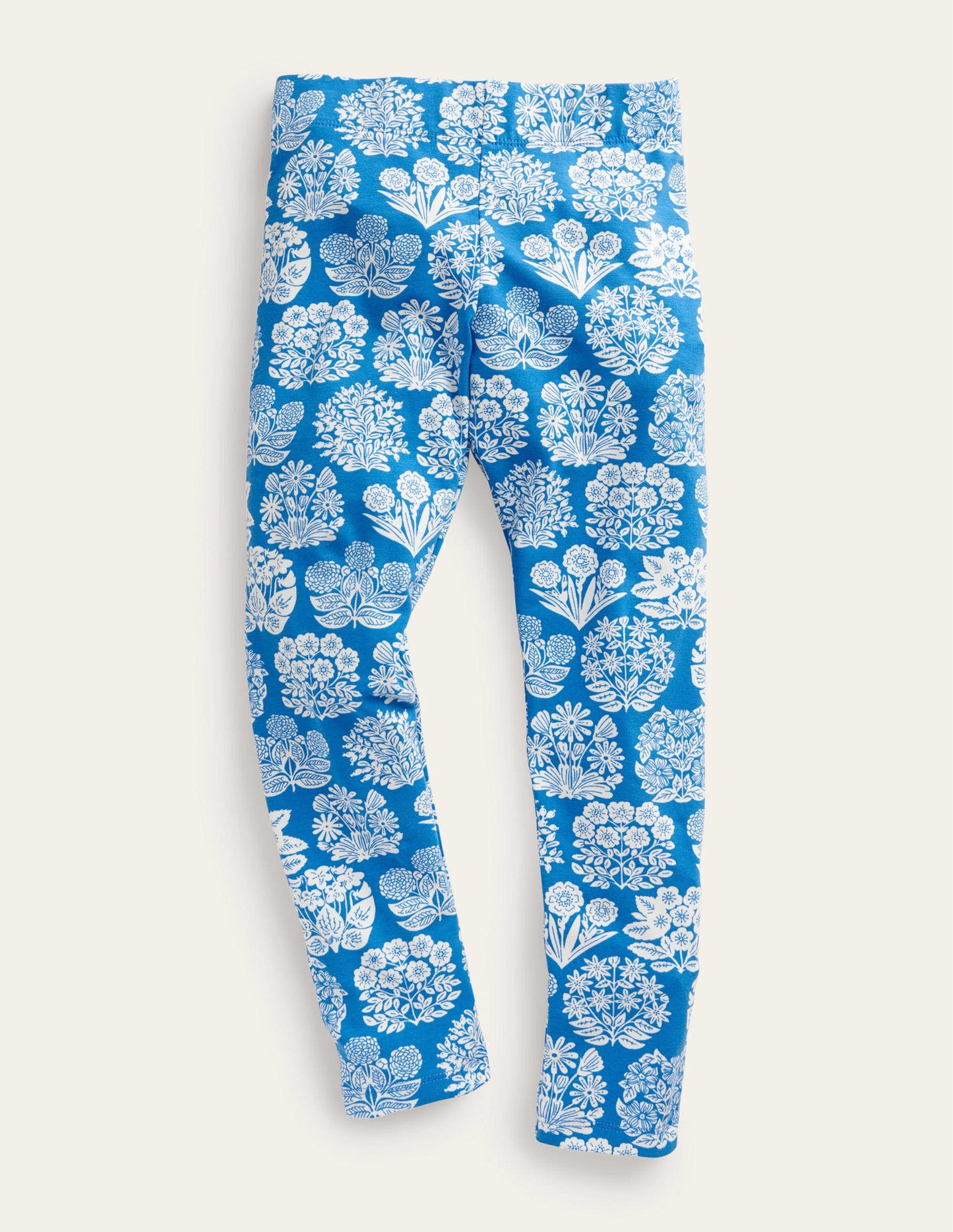 Fröhliche Leggings-Helles Marineblau, Blumenmuster