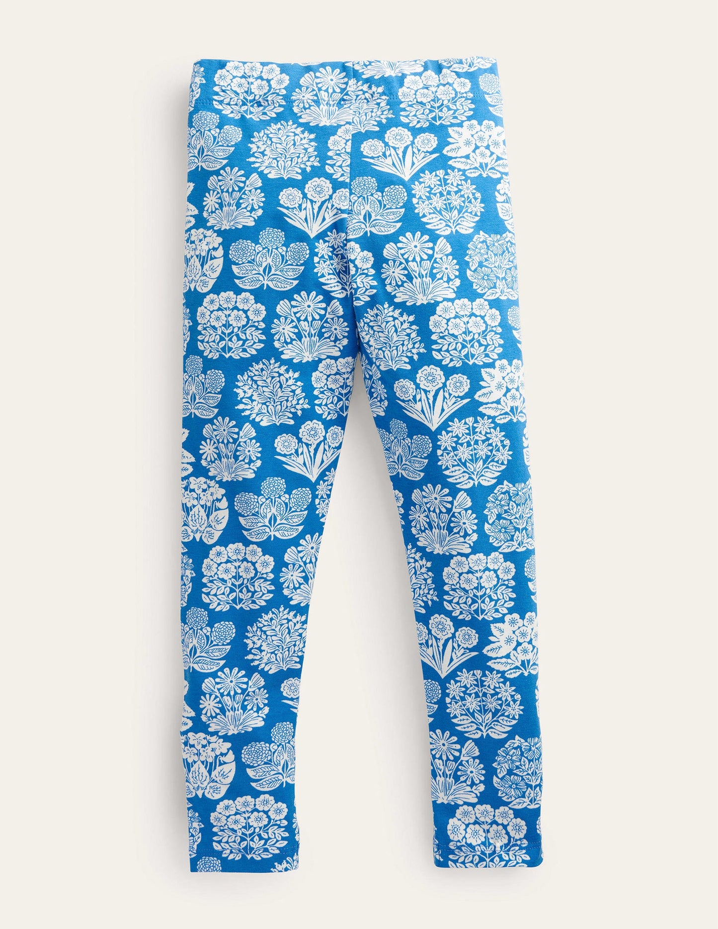 Fröhliche Leggings-Helles Marineblau, Blumenmuster