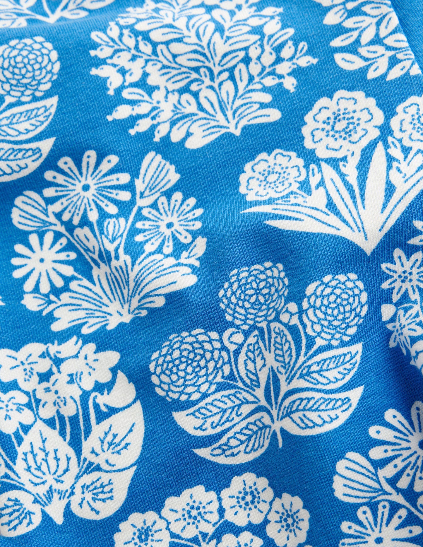 Fröhliche Leggings-Helles Marineblau, Blumenmuster