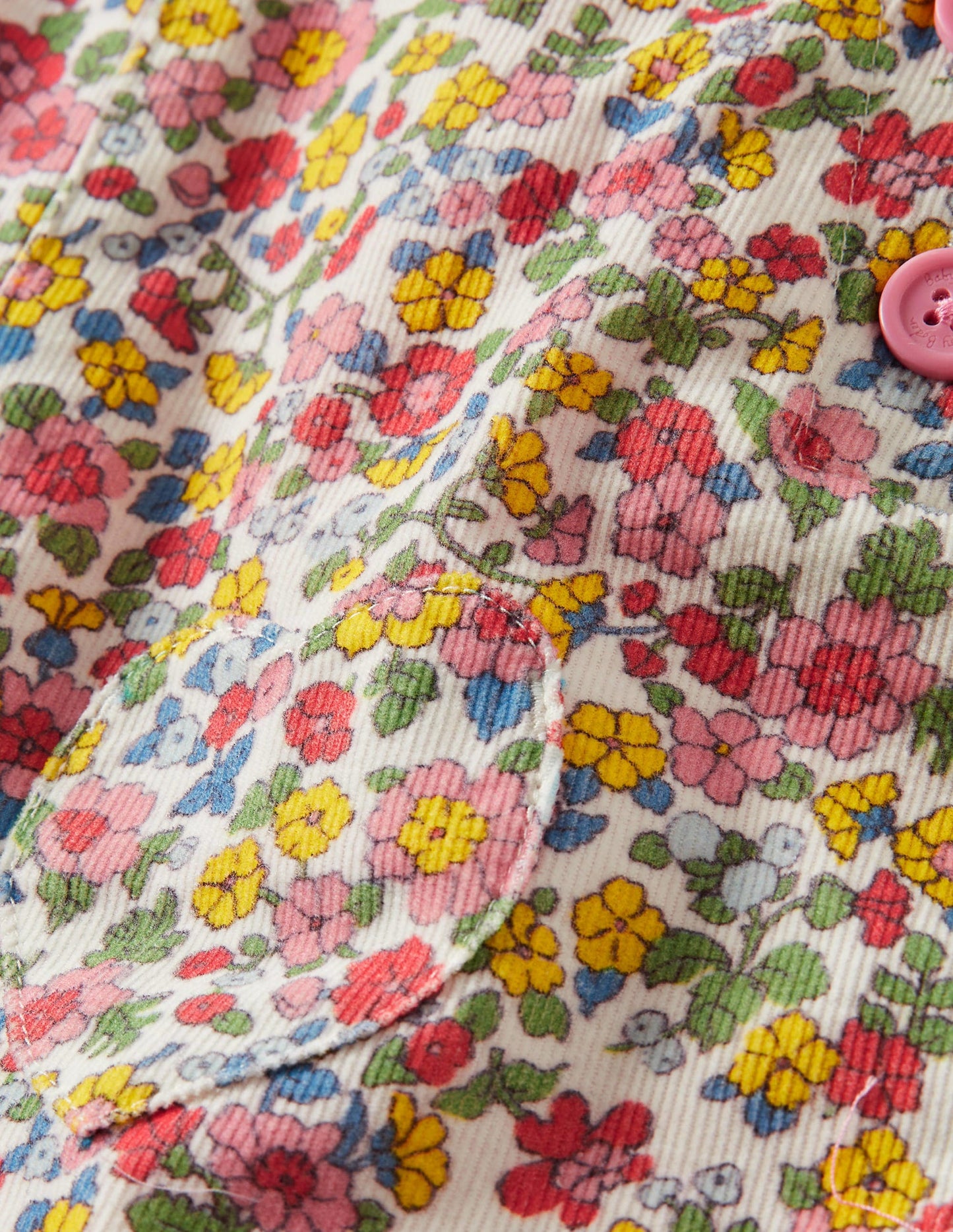 Pink Ditsy Floral Dungarees-Naturweiß, Wiesenblumen