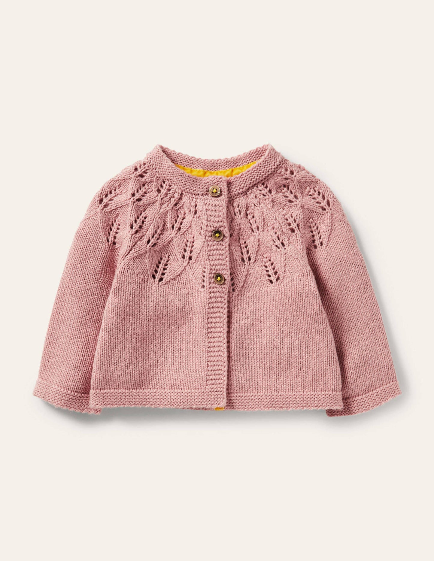 Alltagstauglicher strukturierter Cardigan-Mandelblütenrosa