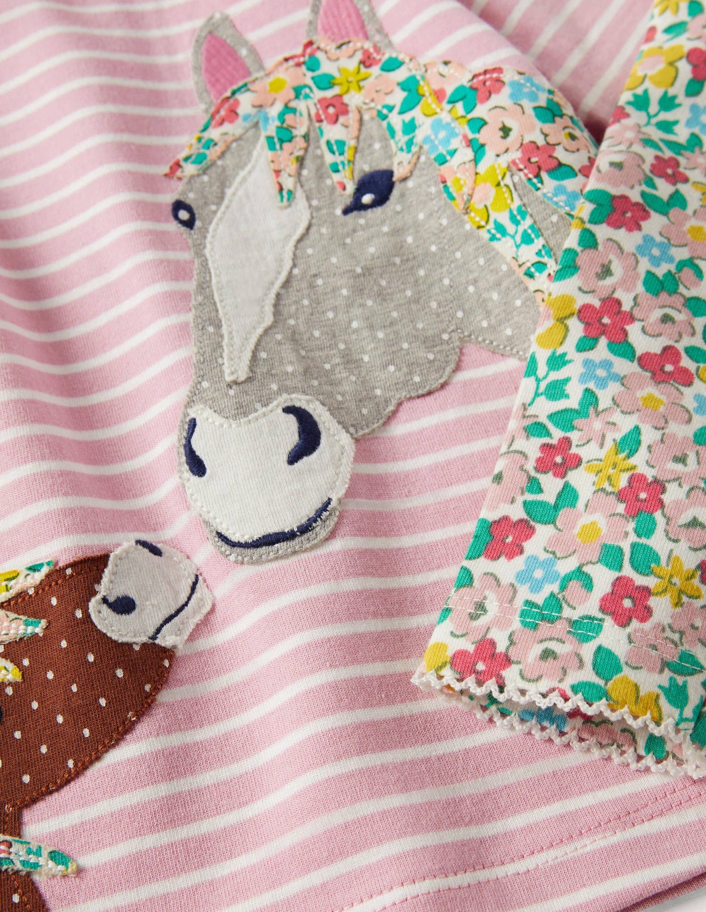 Ensemble robe et legging en jersey-Chevaux motif Spring Floral rose boto