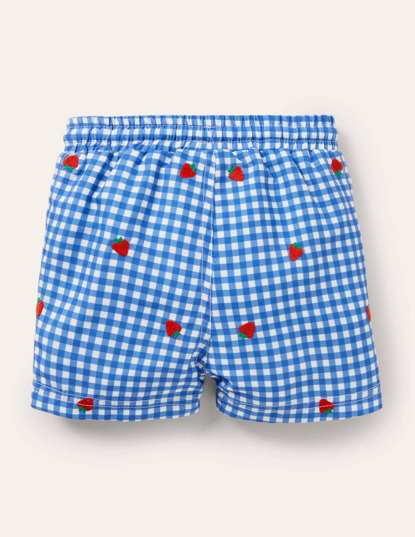 Badeshorts-Elisabethanisches Blau, Vichykaros