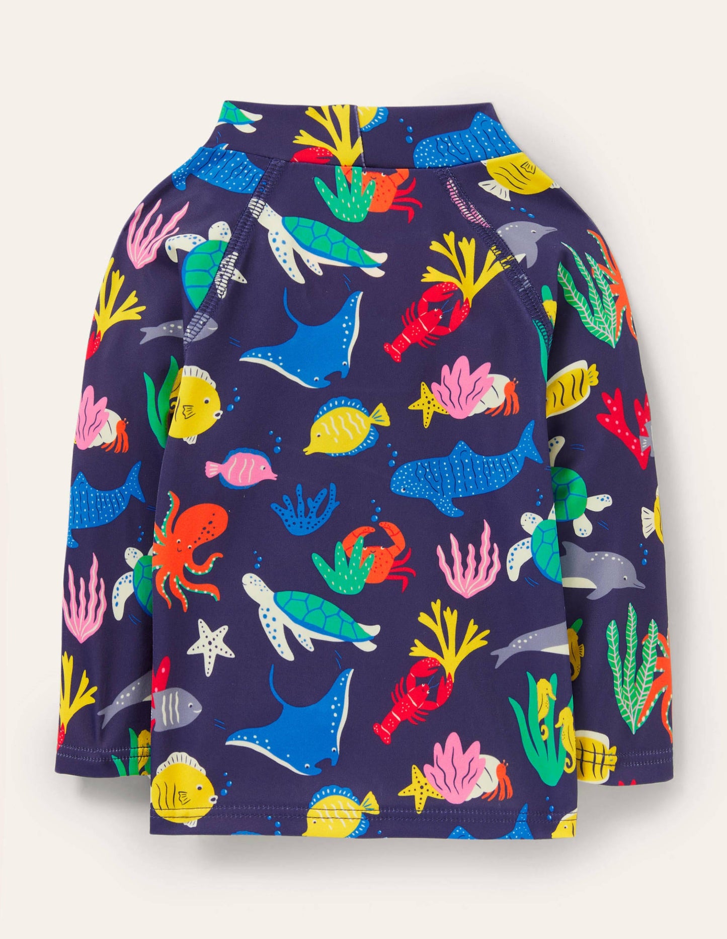 Badeshirt-Segelblau, Unterwassermotiv