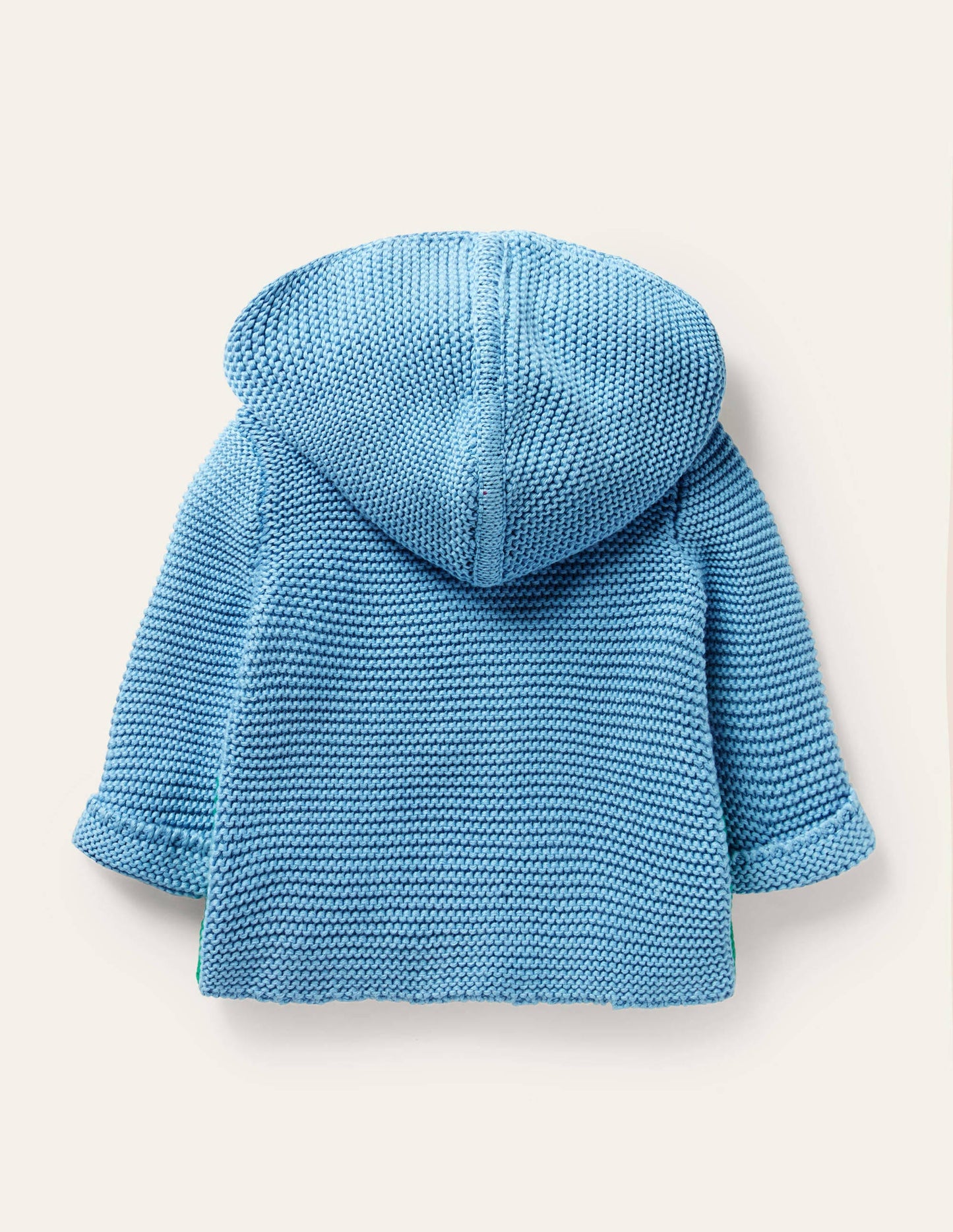 Rainbow Scene Knitted Jacket-Aqua