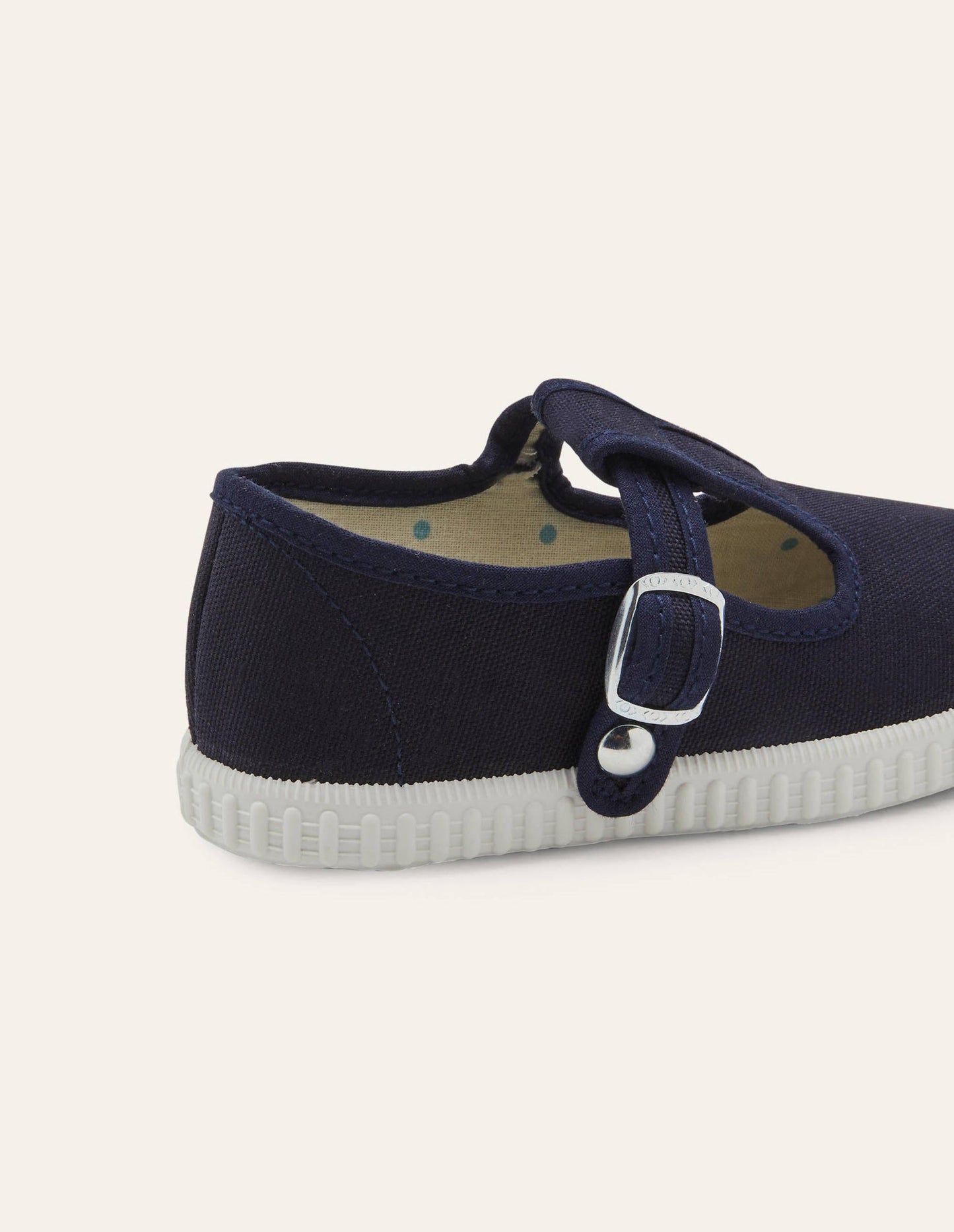 Canvas-Schuhe mit T-Steg-Marineblau