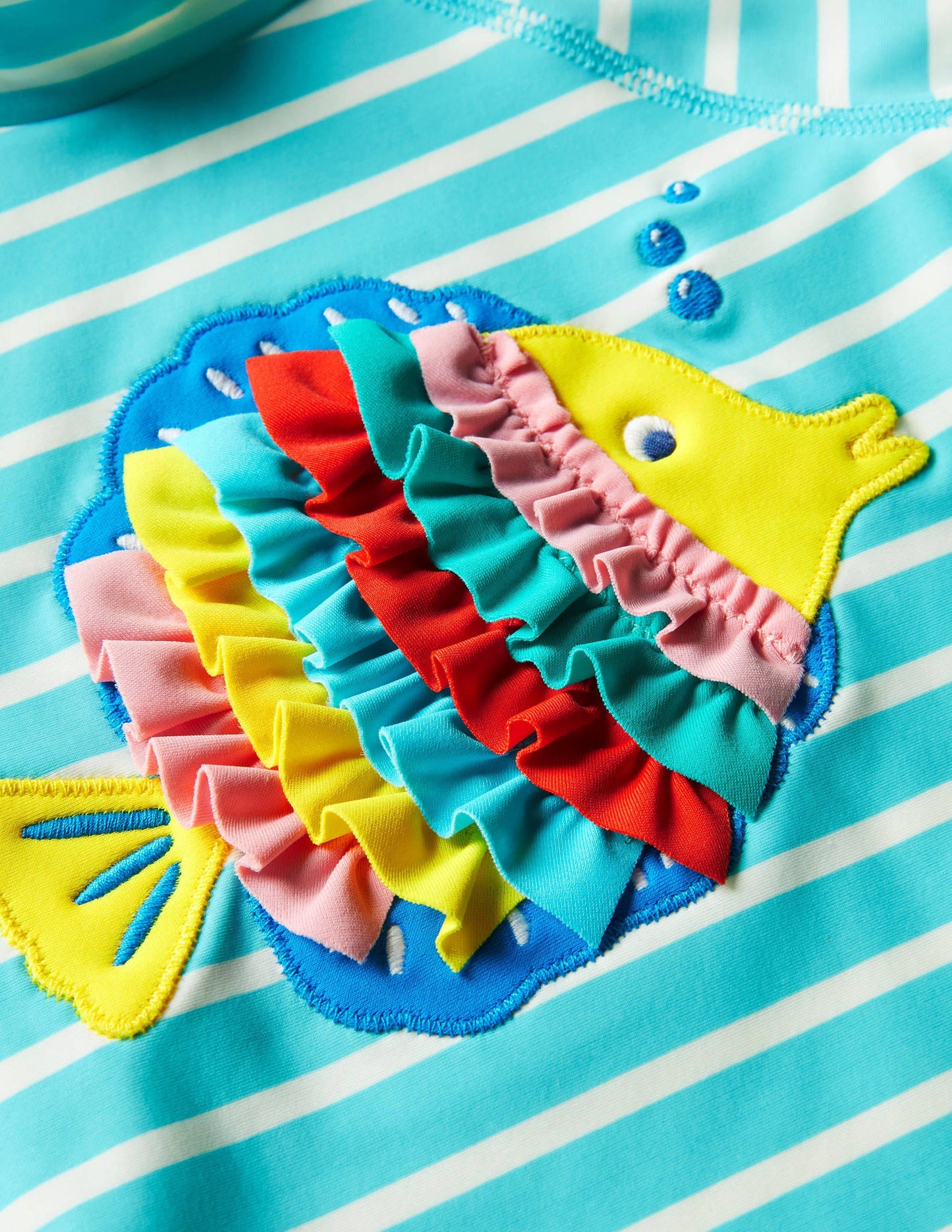 Badeset mit USF-Langarmshirt-Meerblau, Fische