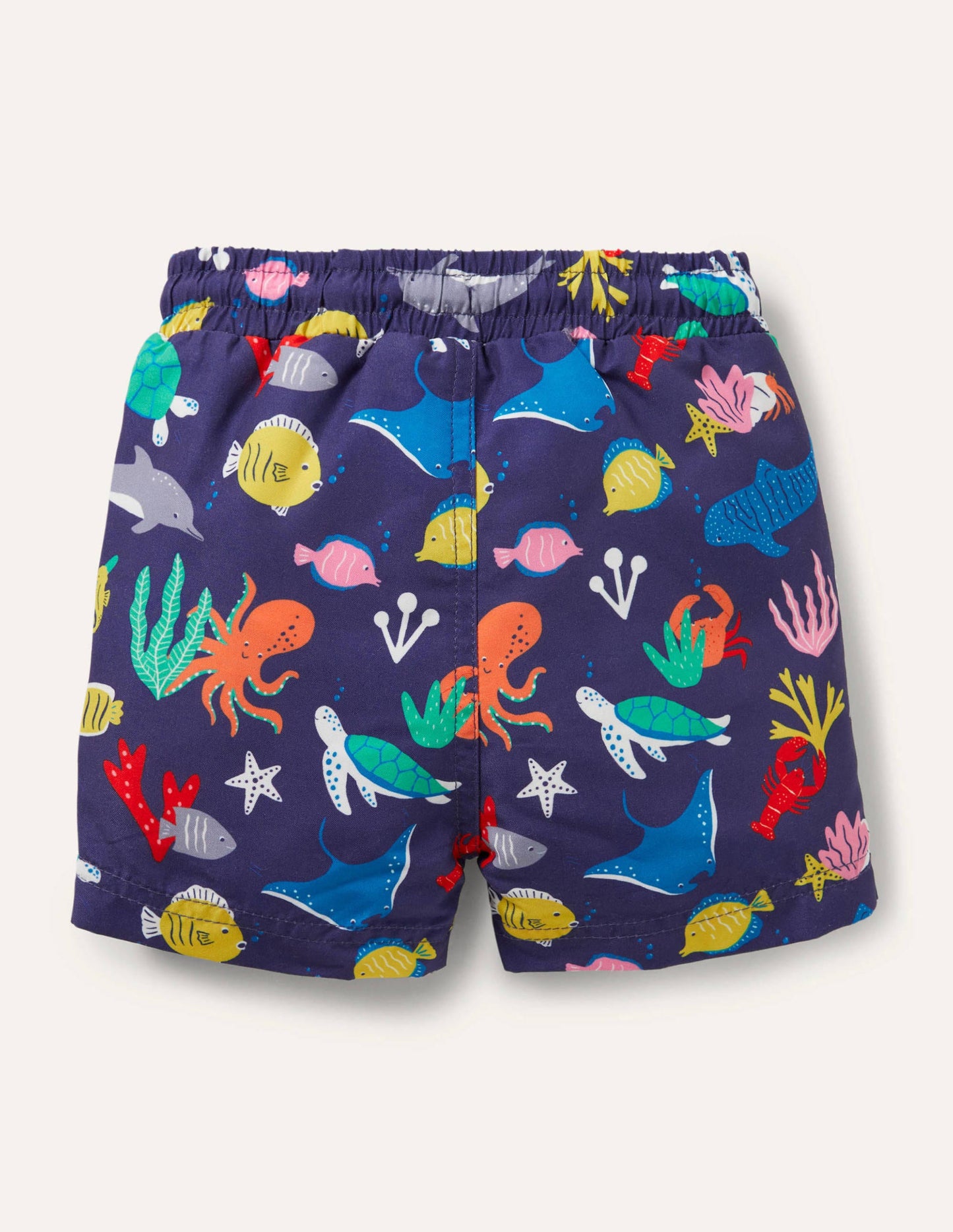 Badeshorts-Segelblau, Unterwassermotiv