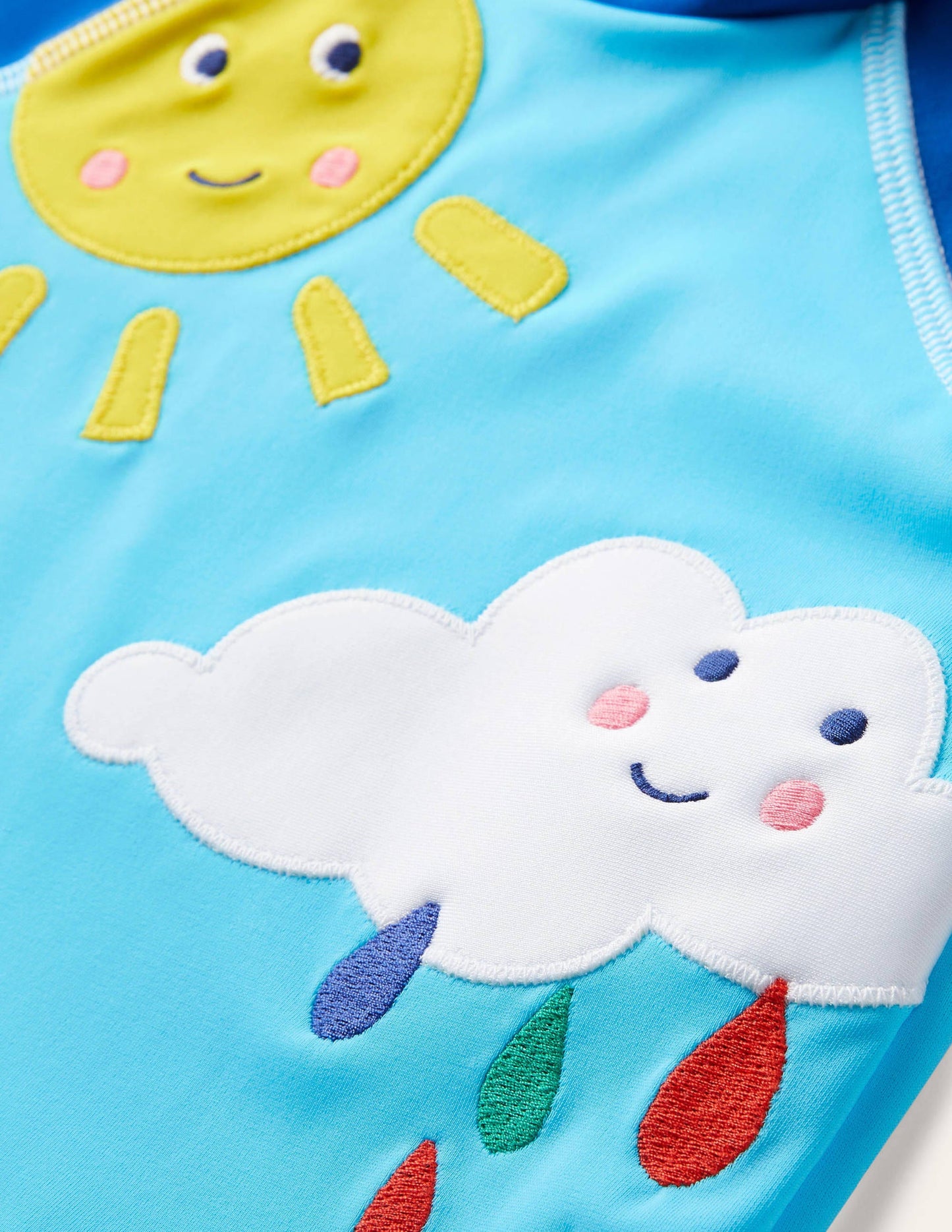 Badeset mit USF-Langarmshirt-Wasserblau