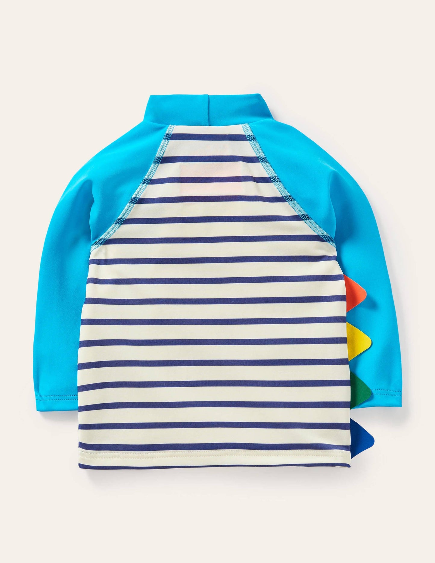 Badeshirt-Naturweiß/Segelblau, Krokodil