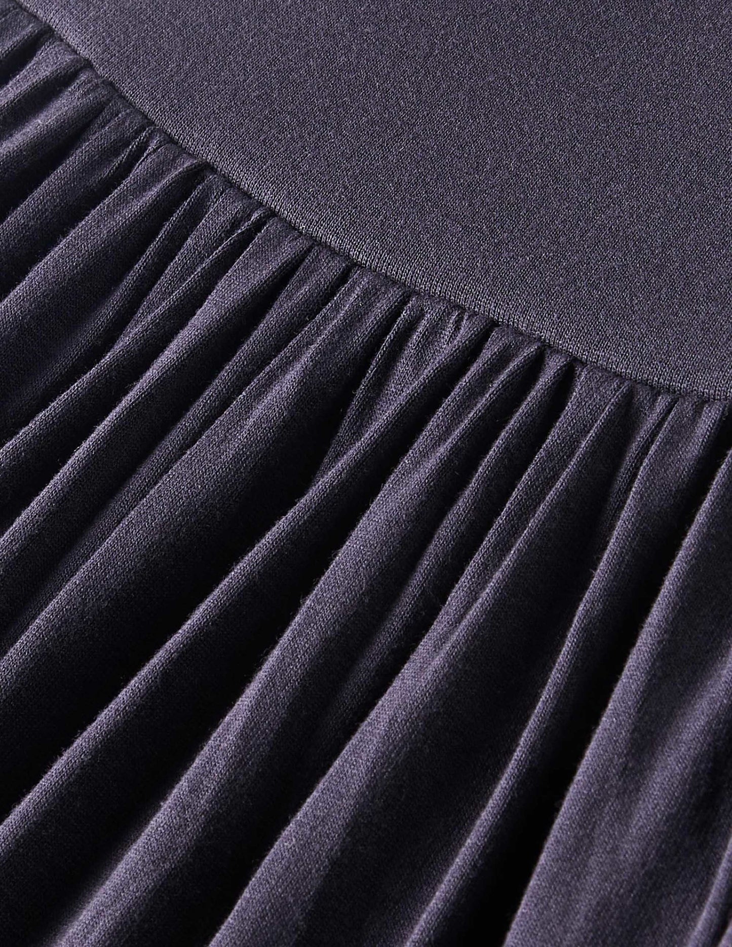 Jersey-Midikleid mit fixierter Wickeloptik-Marineblau