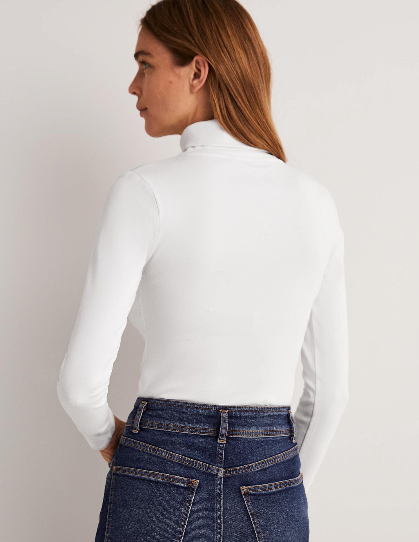 Col roulé Essential-Blanc