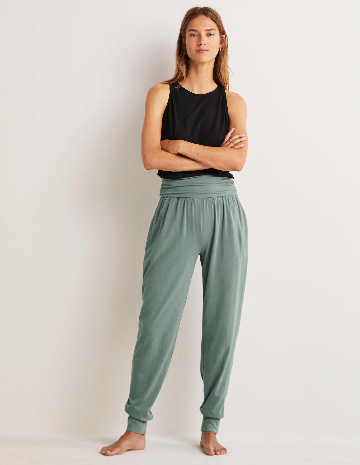 Hareem Jersey-Jogginghose-Erlengrün