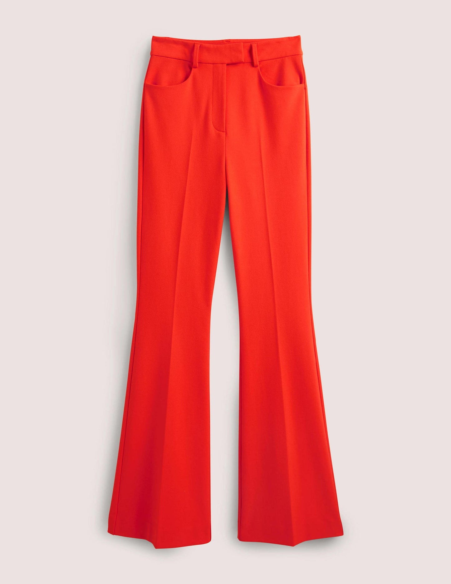 Ausgestellte Hose mit hoher Taille-Raketenrot