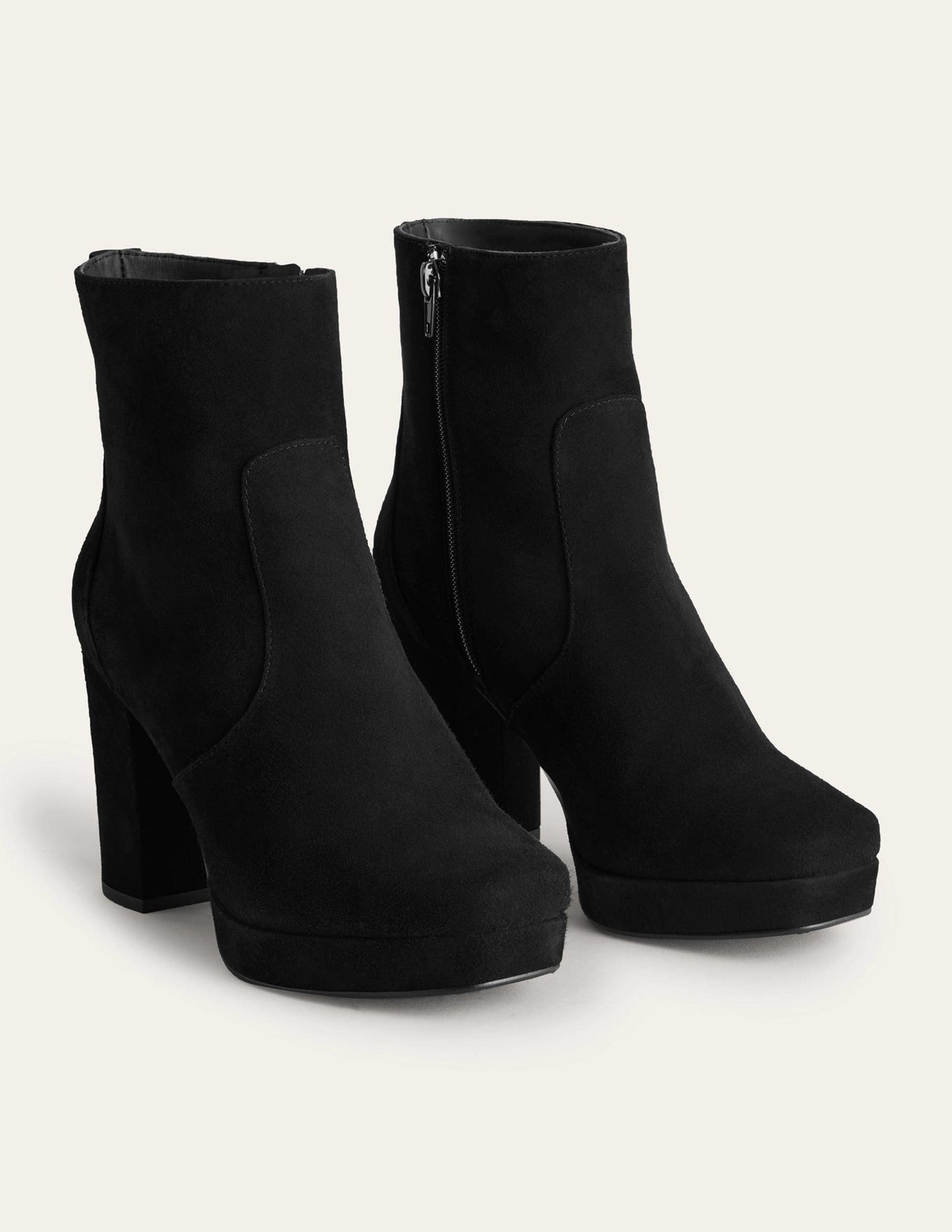 Plateau-Stiefeletten-Schwarz