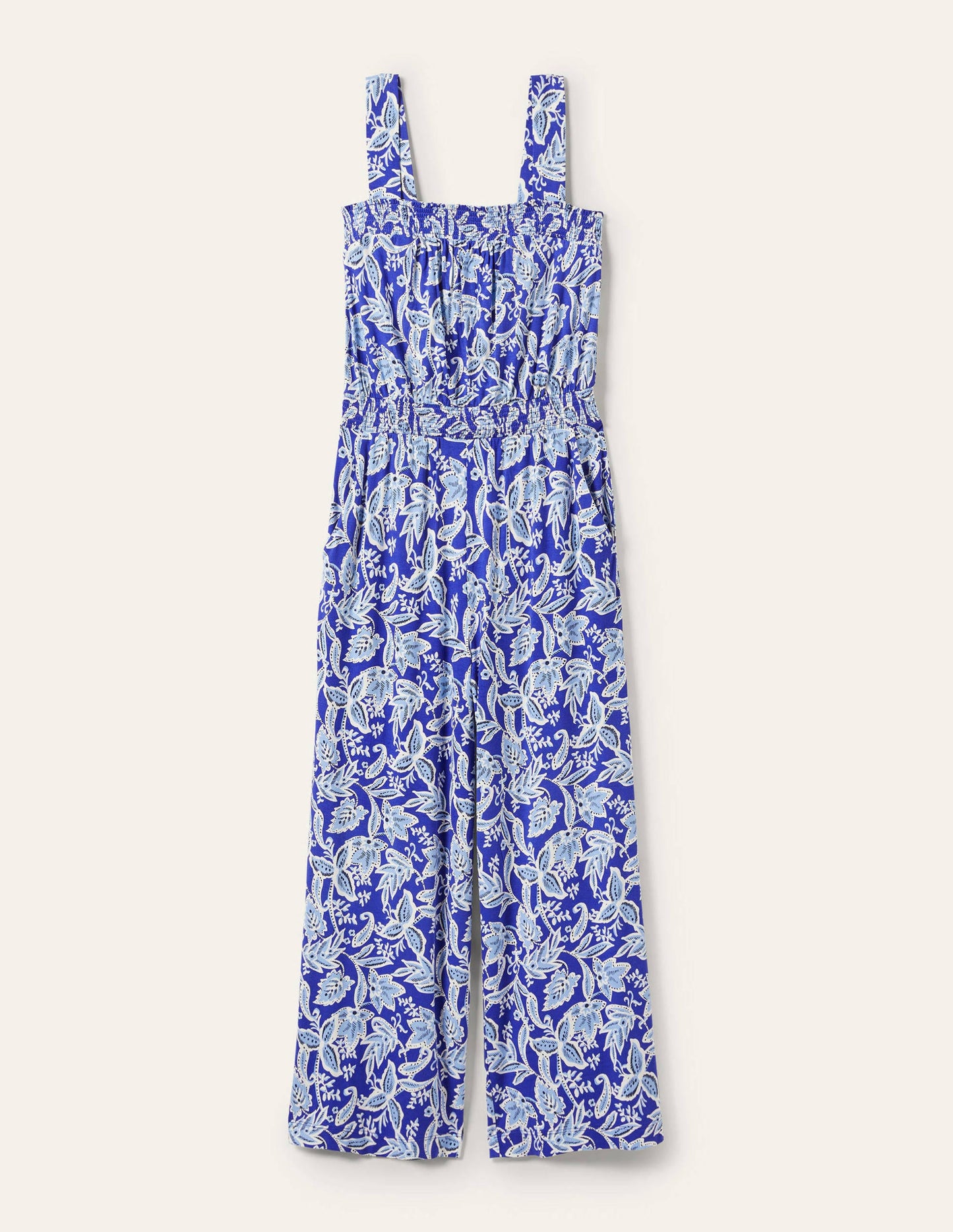 Jersey-Jumpsuit mit Trägern-Atlantischer Ozean, Wildblumen