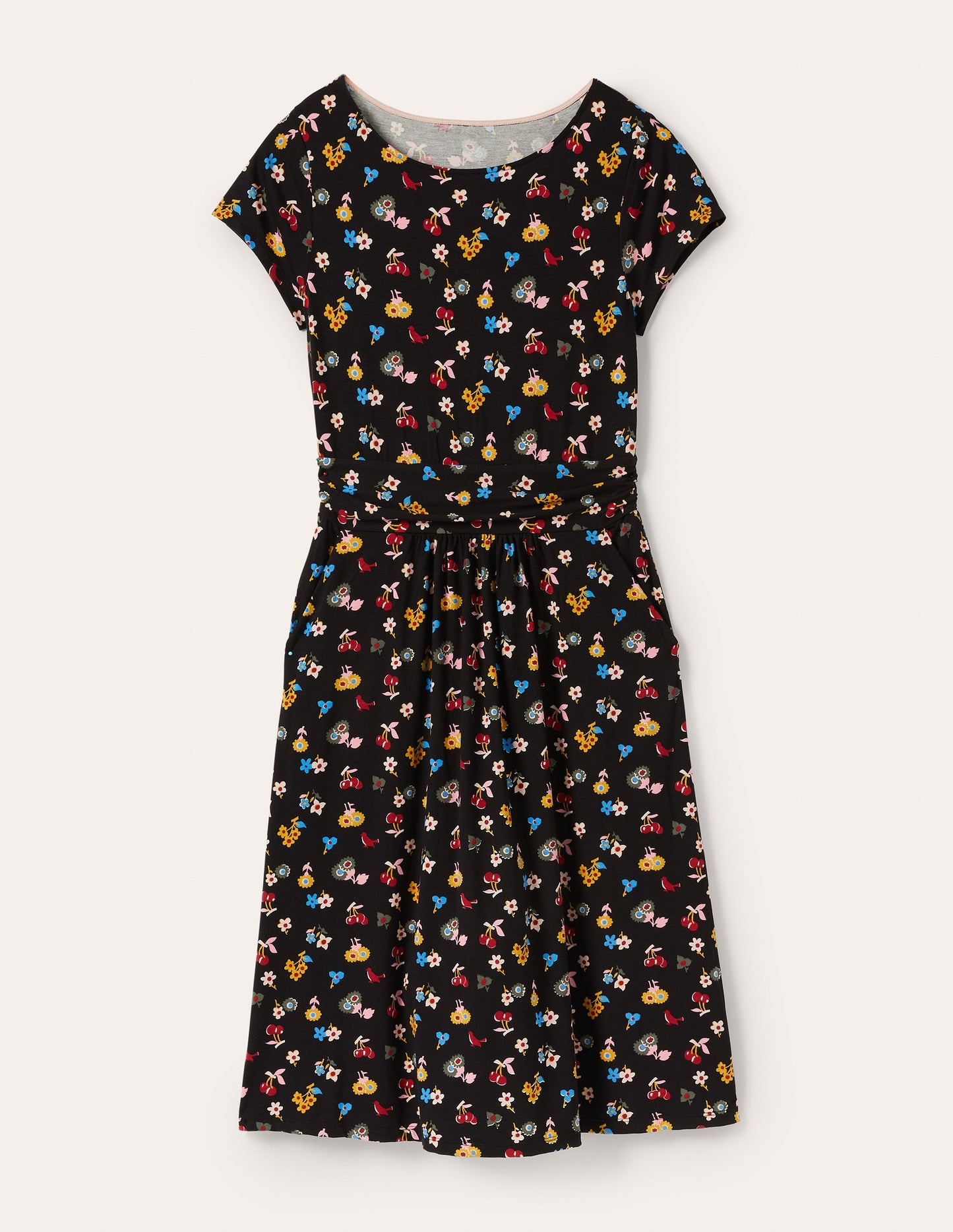 Amelie Jerseykleid-Schwarz, Waldknospen